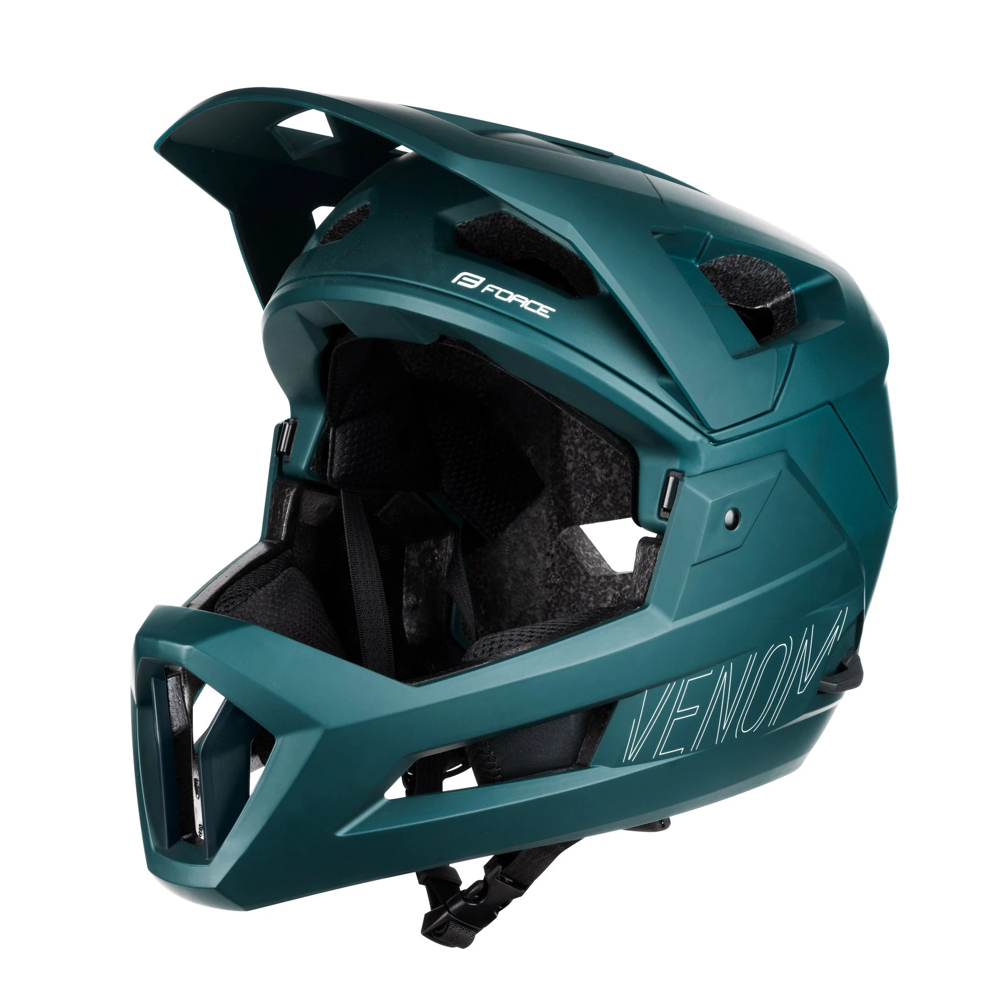 1. Casca Force VENOM downhill, turcoaz L-XL