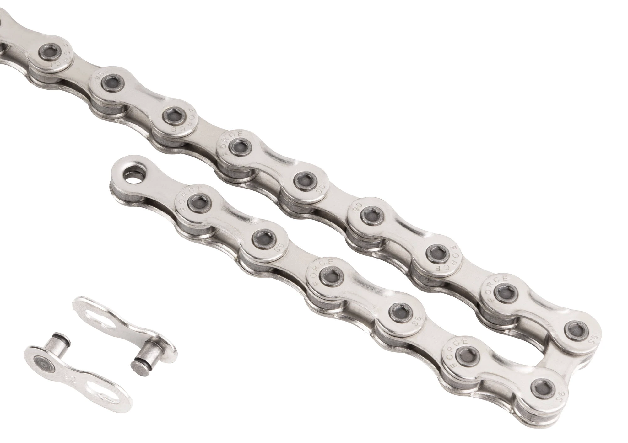 1. Lant Force P90 E-bike 9 viteze 138 links,argintiu