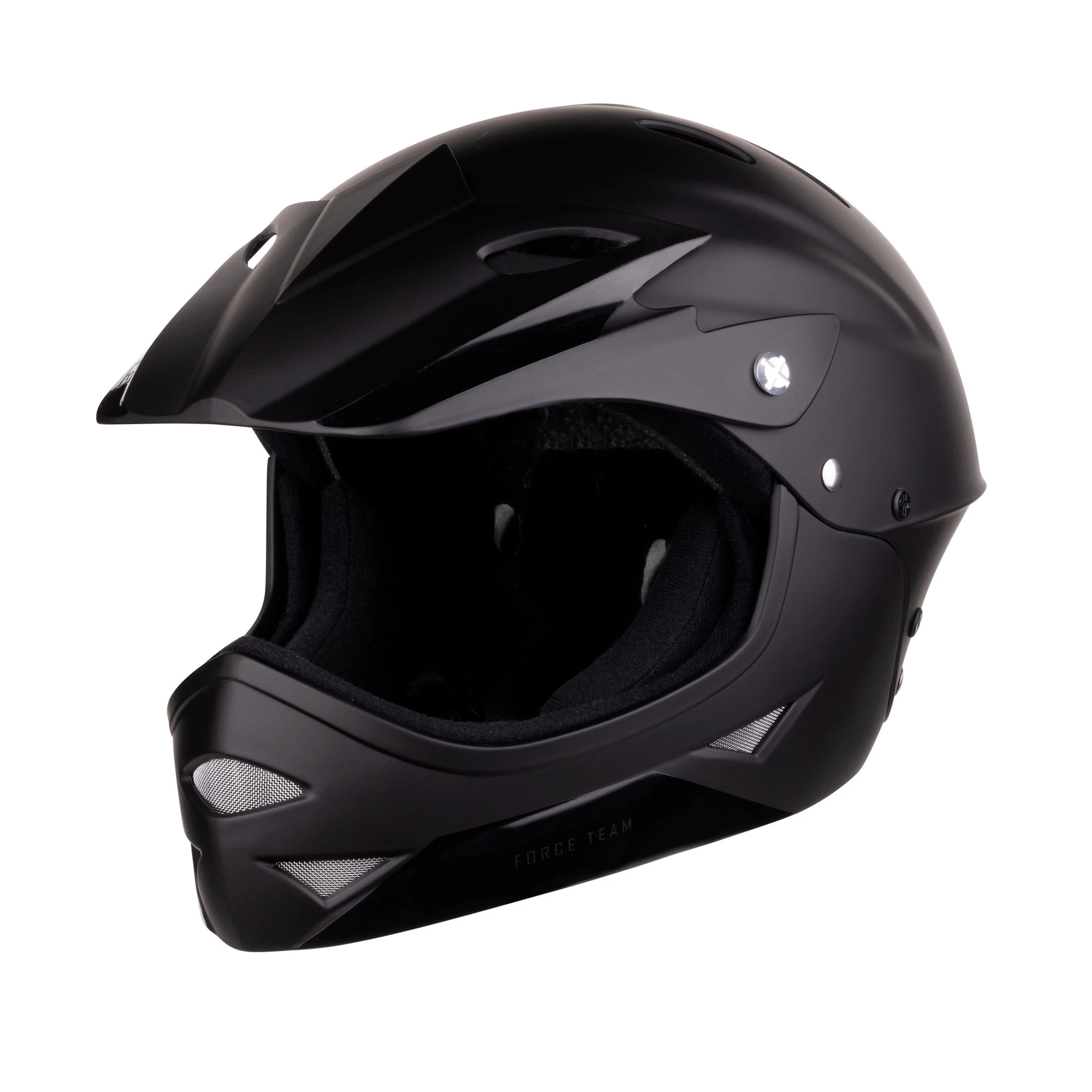 1. Casca Force Downhill Junior, negru mat