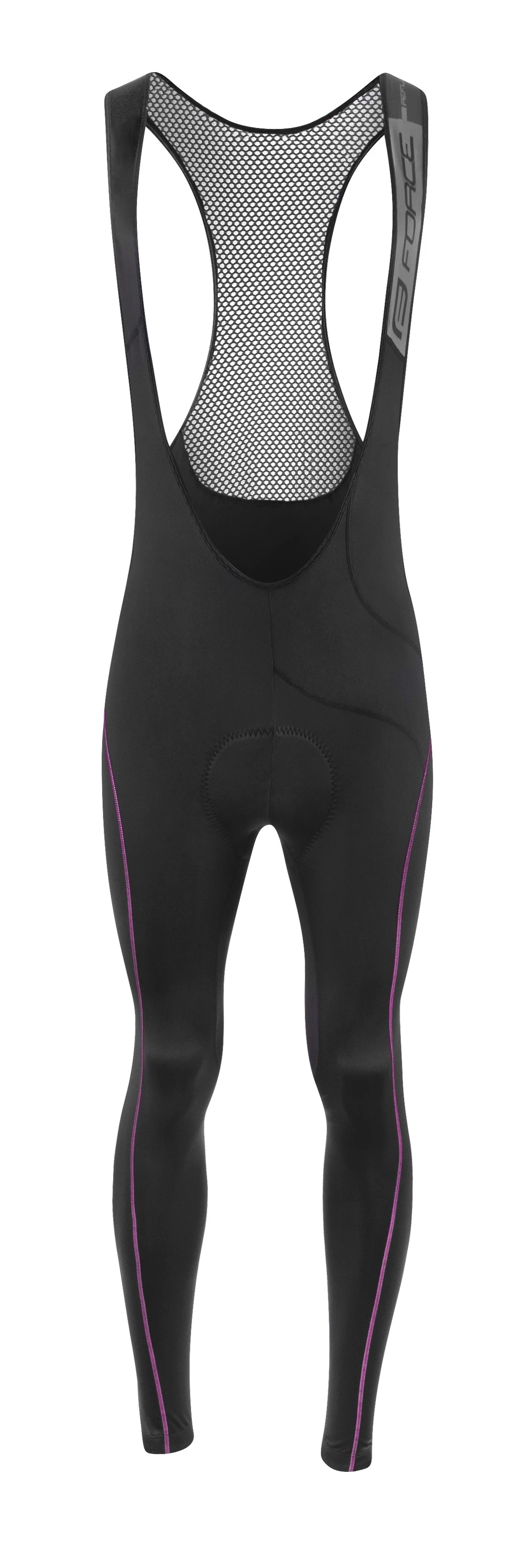 1. Pantaloni de dama cu bretele si bazon Force Reflex Line negru/roz