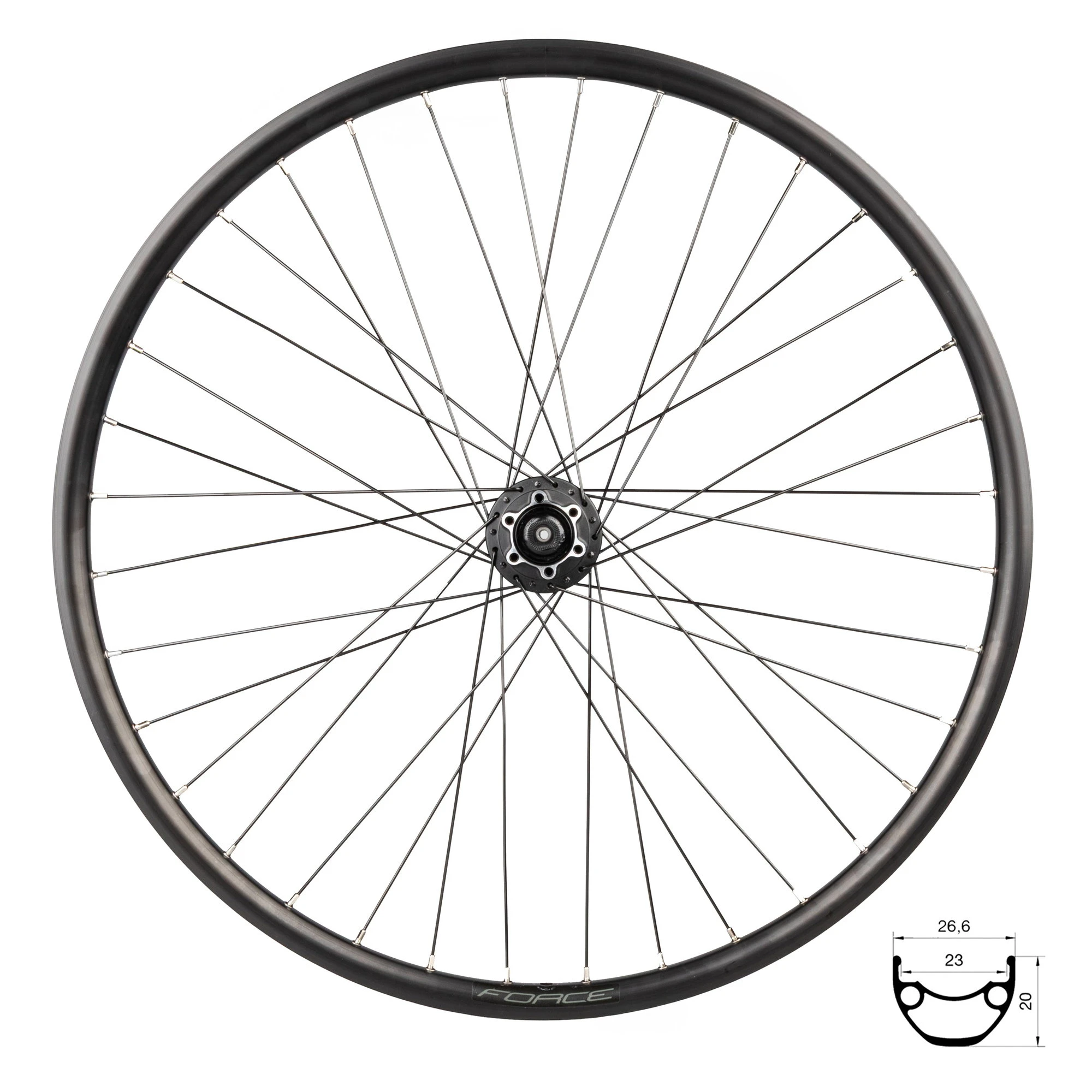 1. Roata Fata Force XC Disc 584x23 HBM475-6b 36H