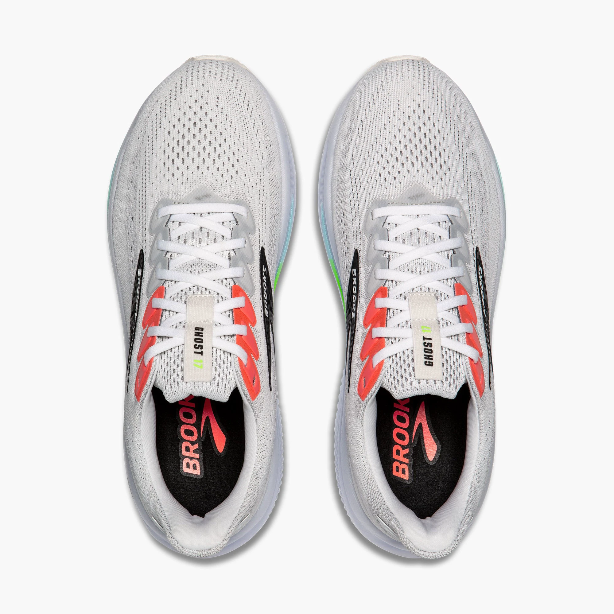 4. Pantofi alergare Brooks Ghost 17 - alb | amortizare echilibrată