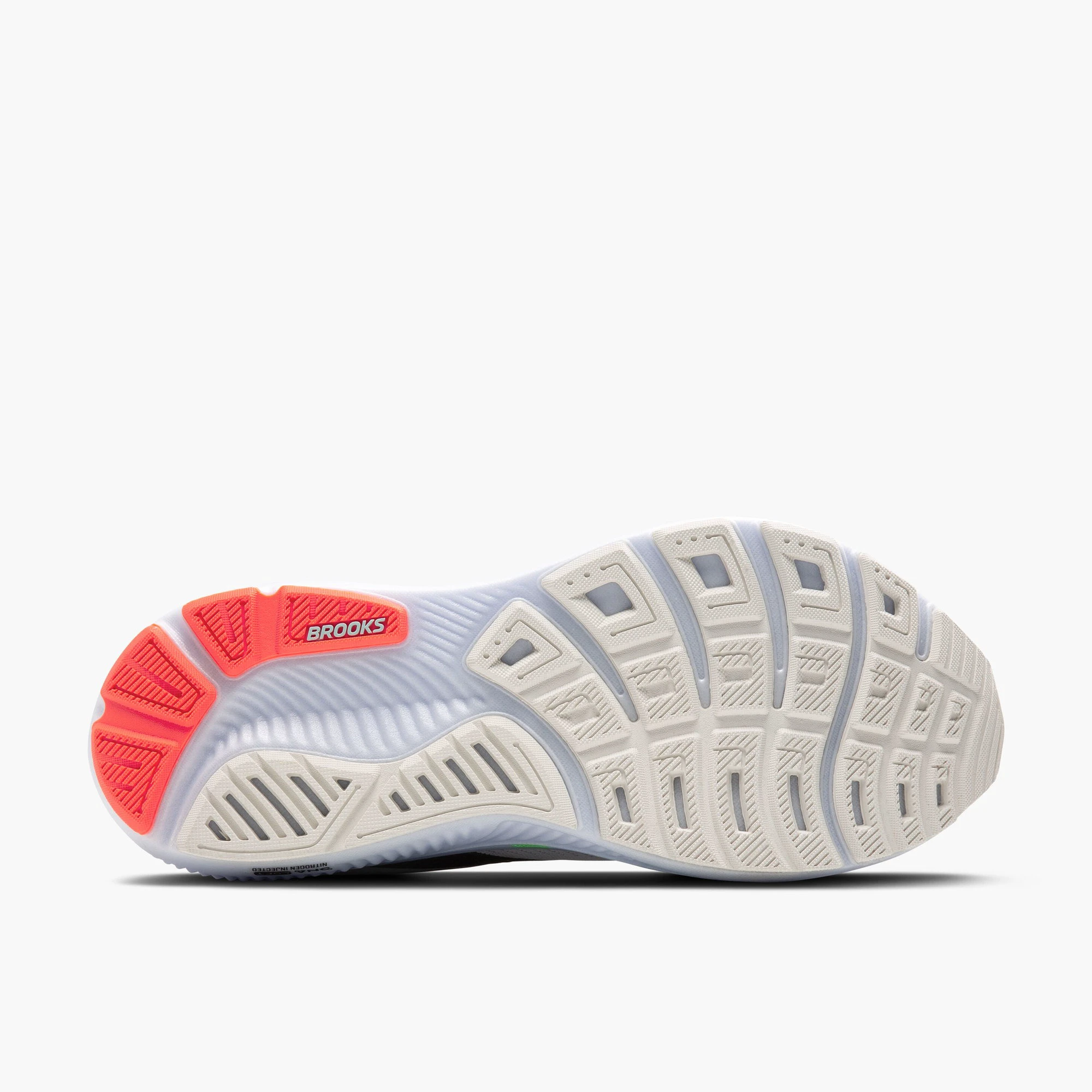 7. Pantofi alergare Brooks Ghost 17 - alb | amortizare echilibrată