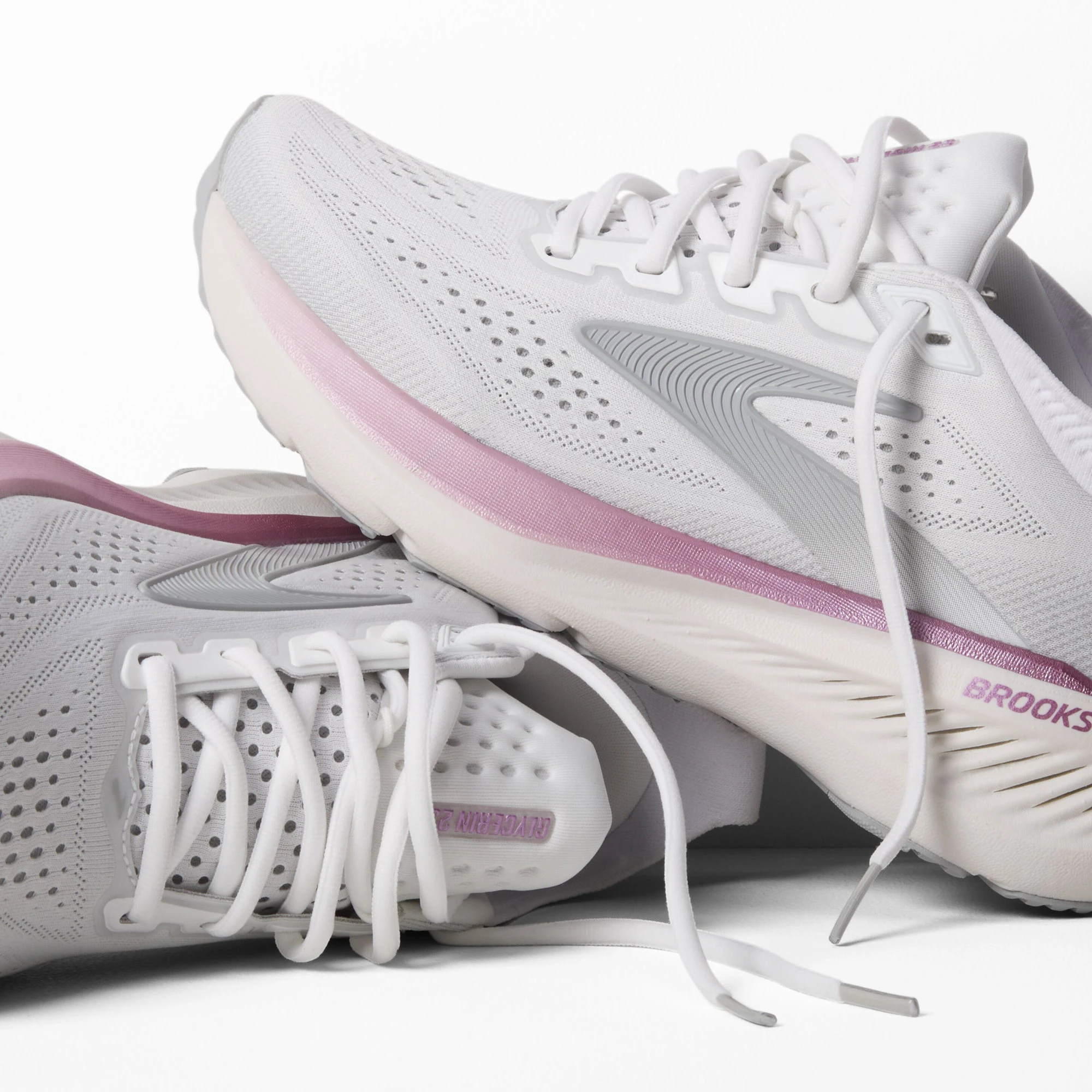 2. Pantofi alergare Brooks Glycerin 23 W - alb | amortizare premium
