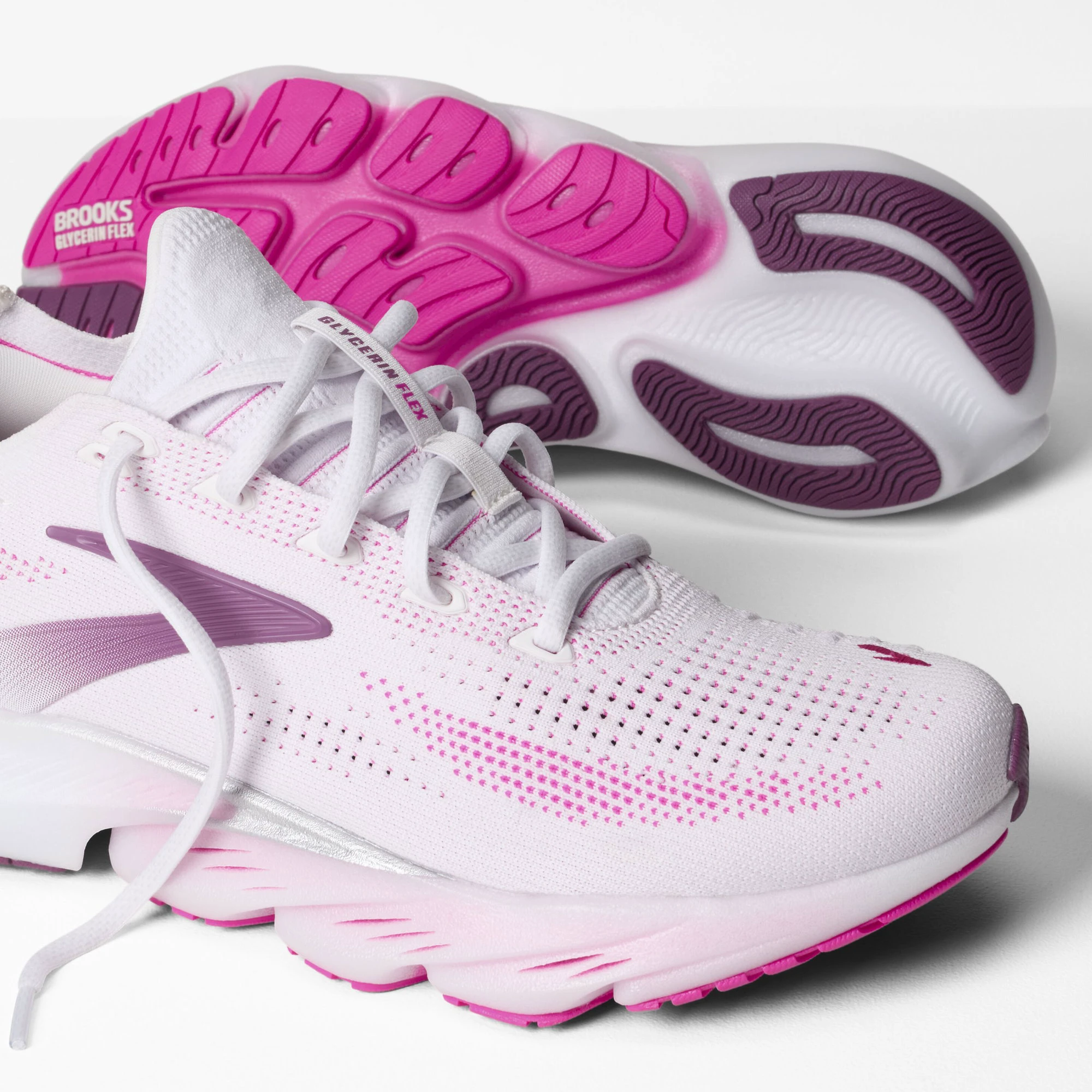 2. Pantofi alergare Brooks Glycerin Flex W - roz | amortizare premium
