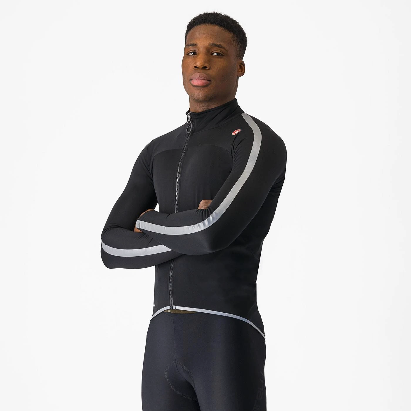 Jacheta de ploaie Castelli Ultra Rain Cape, pentru barbati, negru/argintiu reflex - 194990