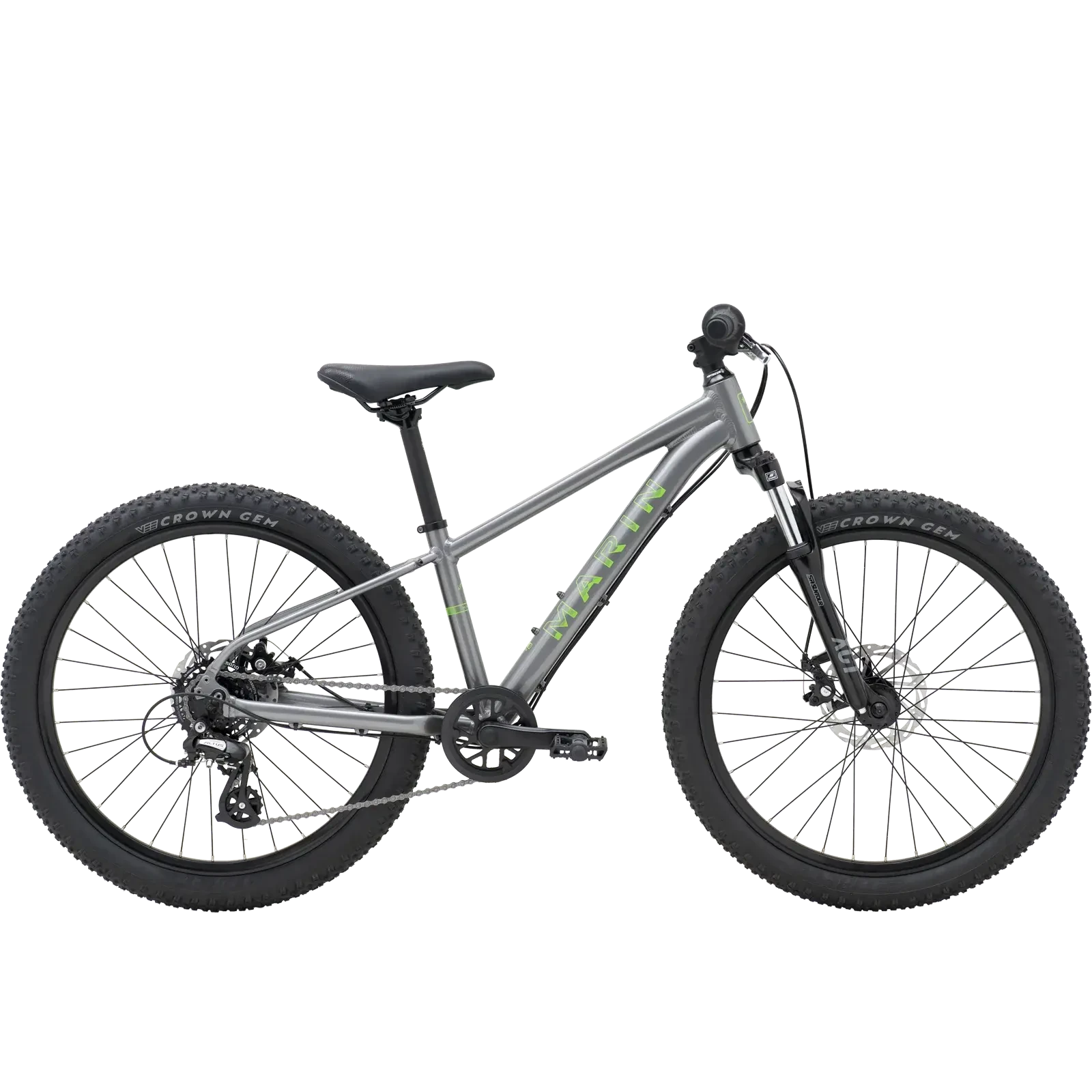 1. Bicicletă copii MTB Marin Bike BAYVIEW TRAIL 24" - gri verde