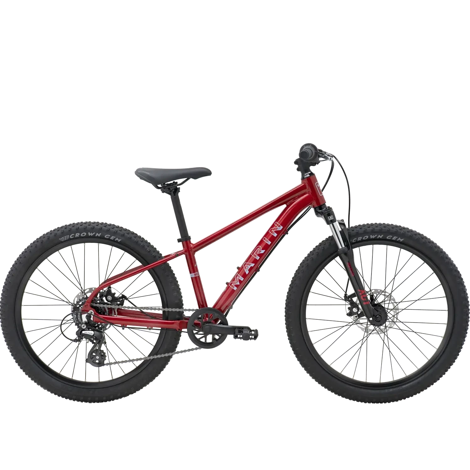 1. Bicicletă copii MTB Marin Bike BAYVIEW TRAIL 24" - rosu albastru