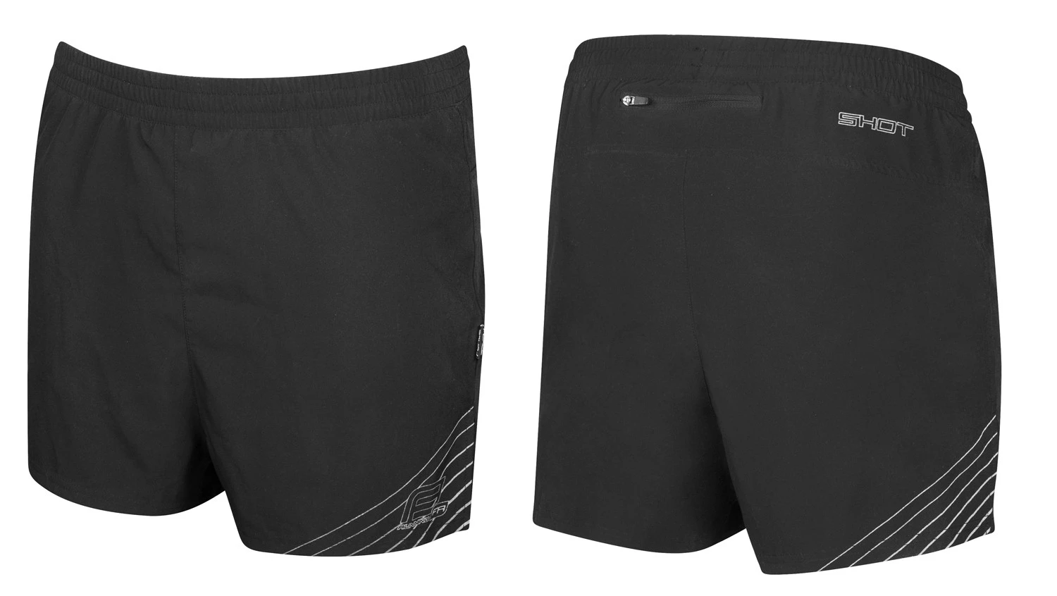 1. Pantaloni alergare Force Run Shot negri