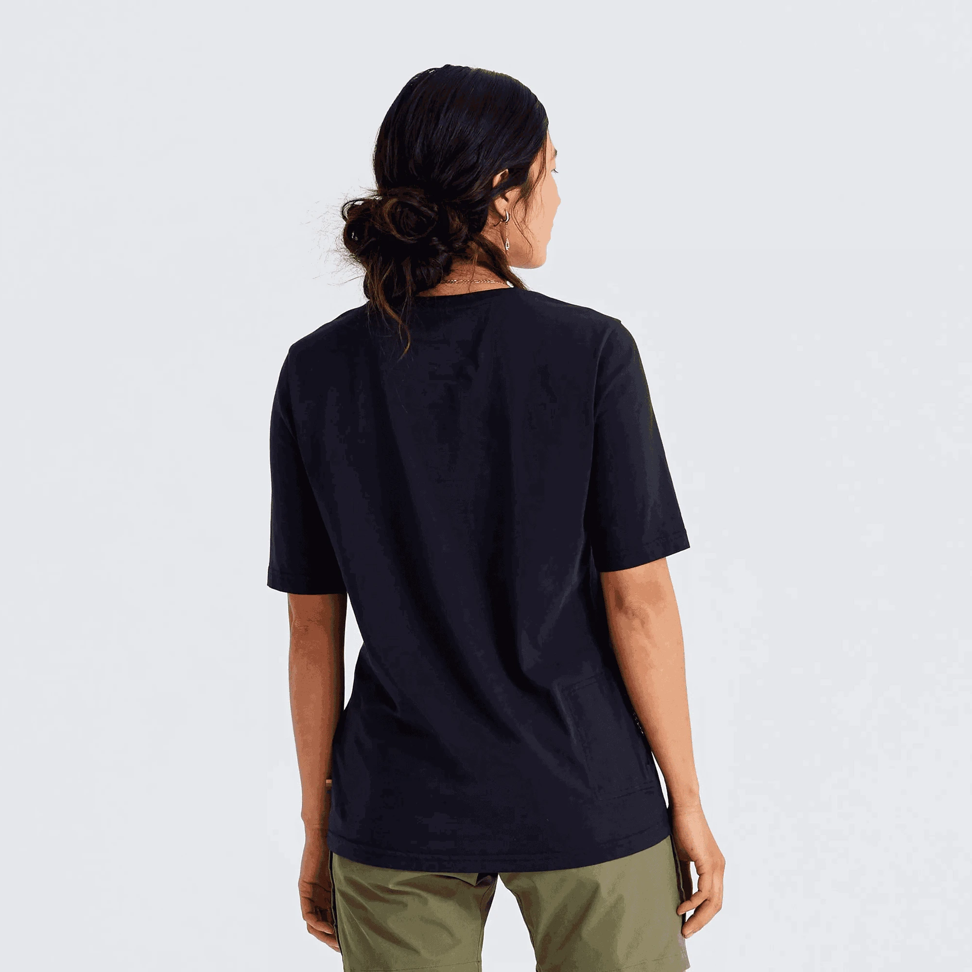 Tricou Ciclism SPECIALIZED/FJALLRAVEN Women's Cotton Pocket (S/S) - Black - 201275