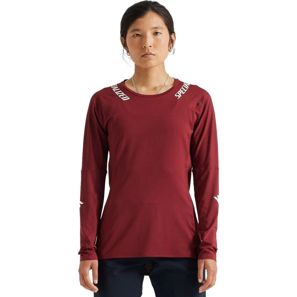 2. Tricou Ciclism SPECIALIZED Women's Trail Air (L/S) - Garnet Red