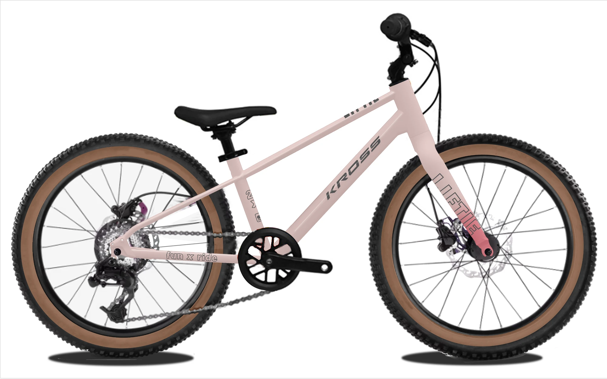 Bicicleta Copii Kross Liftie 20x frana disc 20 inch roz Shimano Altus - 203182