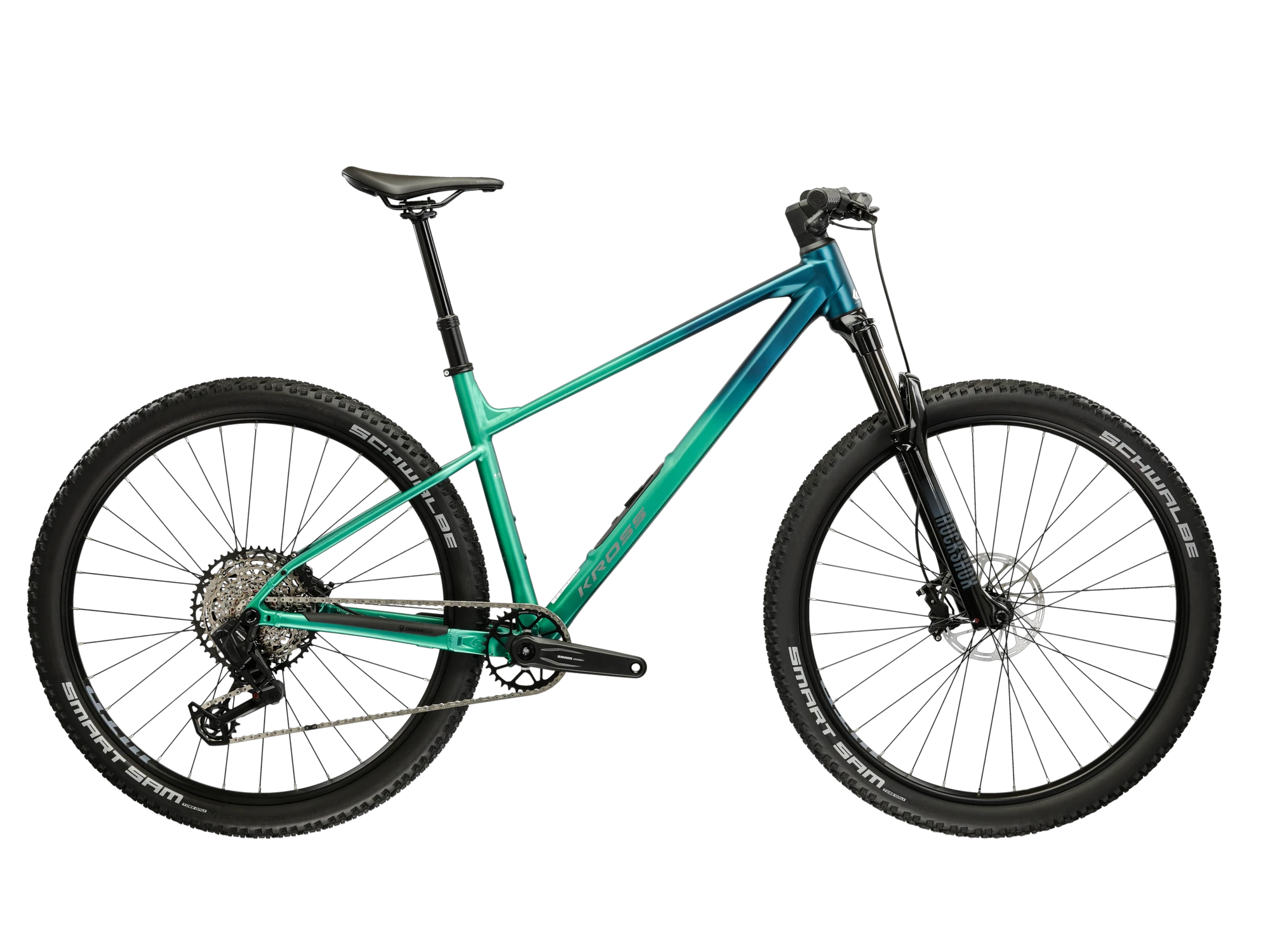 1. Bicicleta MTB Hardtail Kross Level X500 29 inch albastra SRAM Eagle
