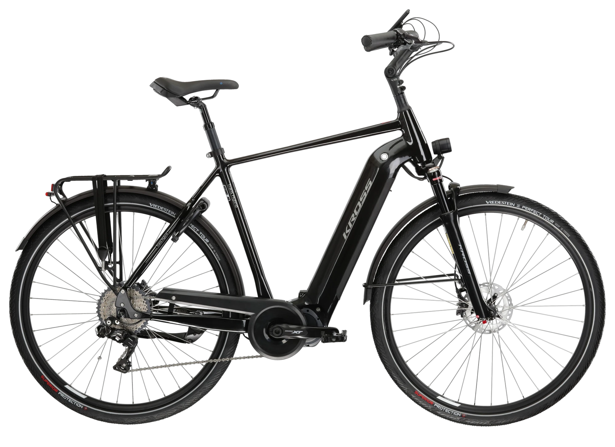 Bicicleta Electrica Trekking Kross Trans Hybrid Prestige 28 inch neagra Shimano Deore xt - 204401