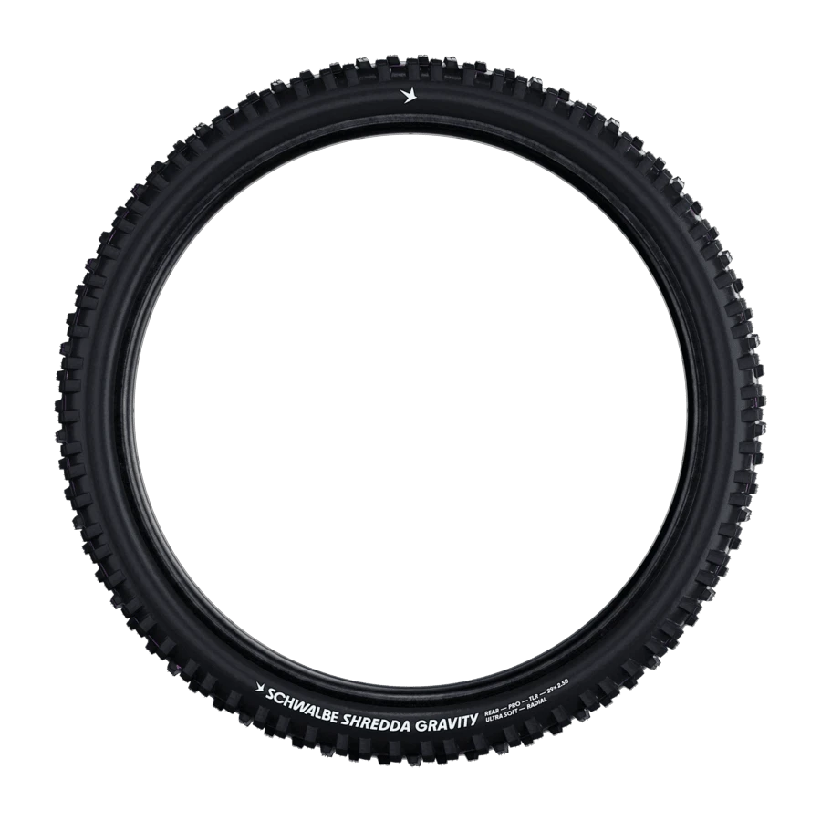 2. Cauciuc SCHWALBE Shredda Rear - 27.5x2.50 (64-584) HS639 B/B, Gravity Pro Radial, Addix Ultra Soft - Pliabil