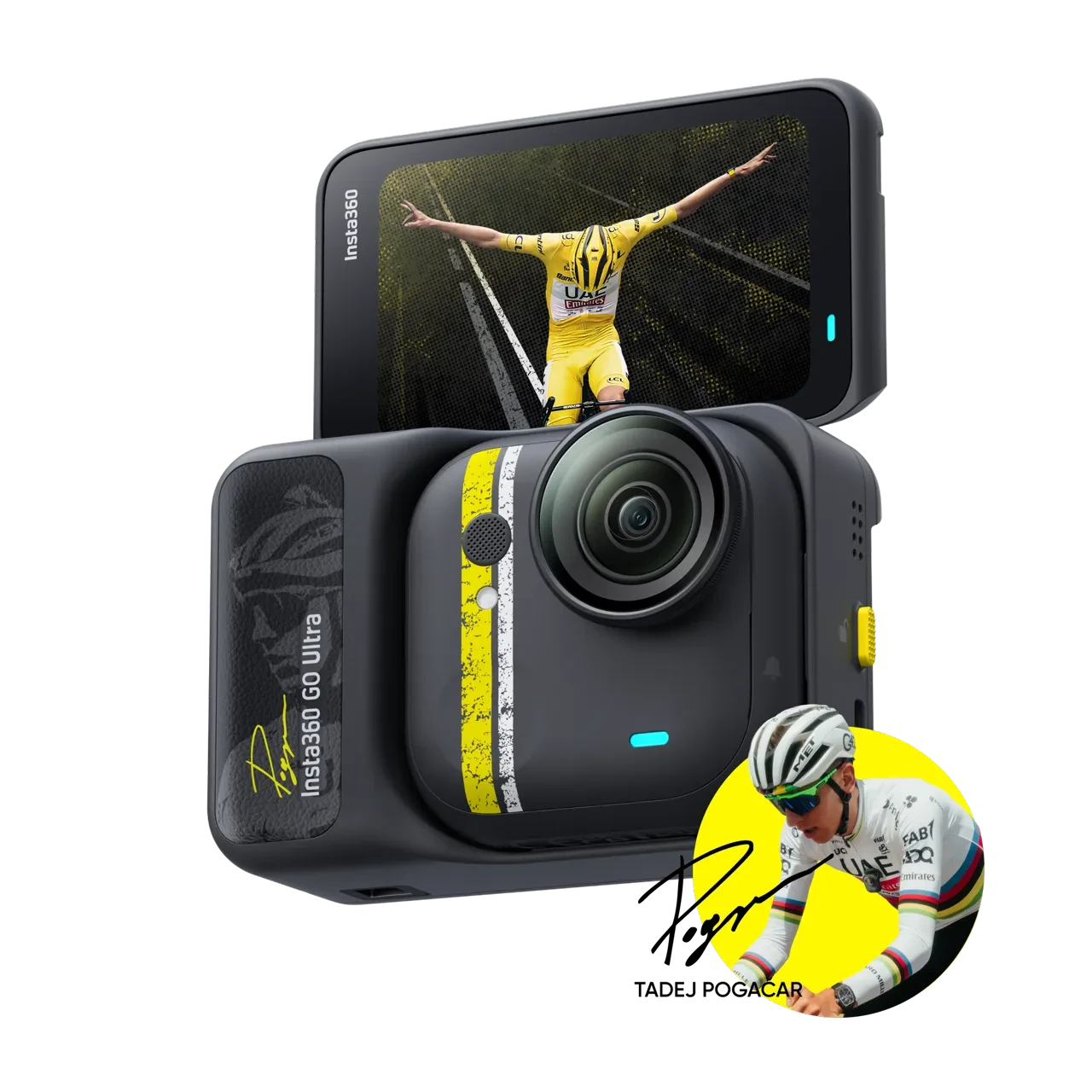 15. Insta360 Go Ultra Camera Video Sport Ultra-compacta 4K - Tadej Pogačar Edition
