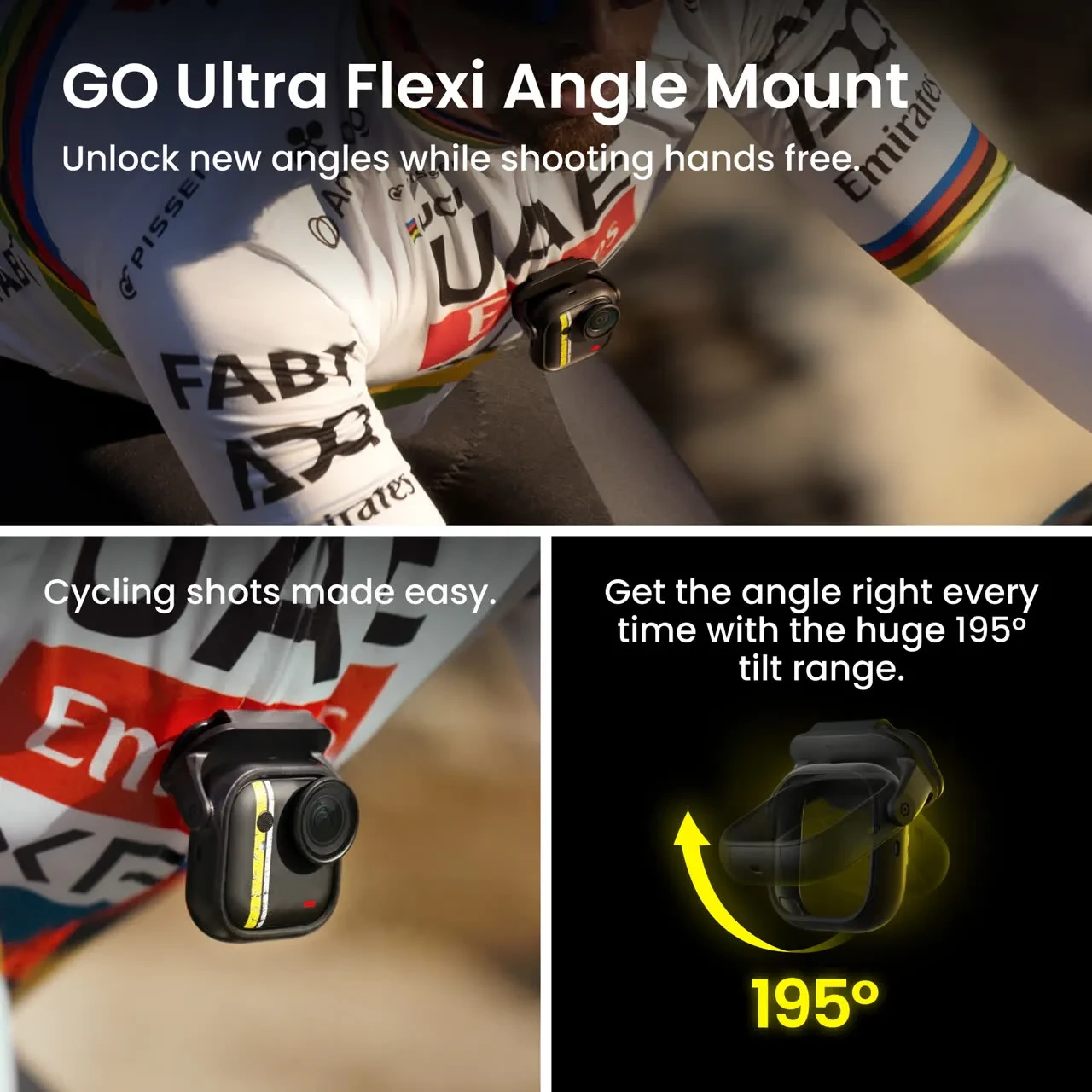 6. Insta360 Go Ultra Camera Video Sport Ultra-compacta 4K - Tadej Pogačar Edition