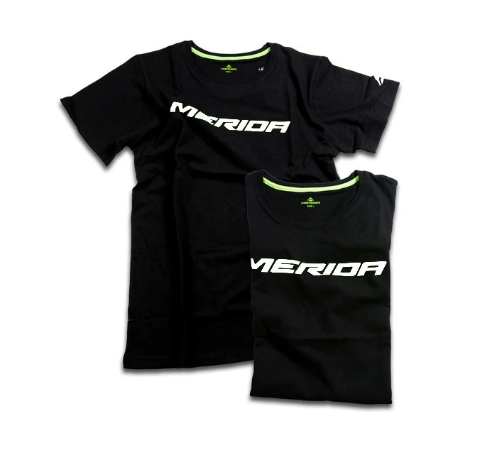 1. Tricou Polo Merida Logo scurt negru/alb