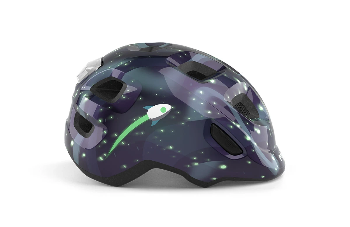 1. Casca ciclism copii MET Hooray Mips - space glow in the dark