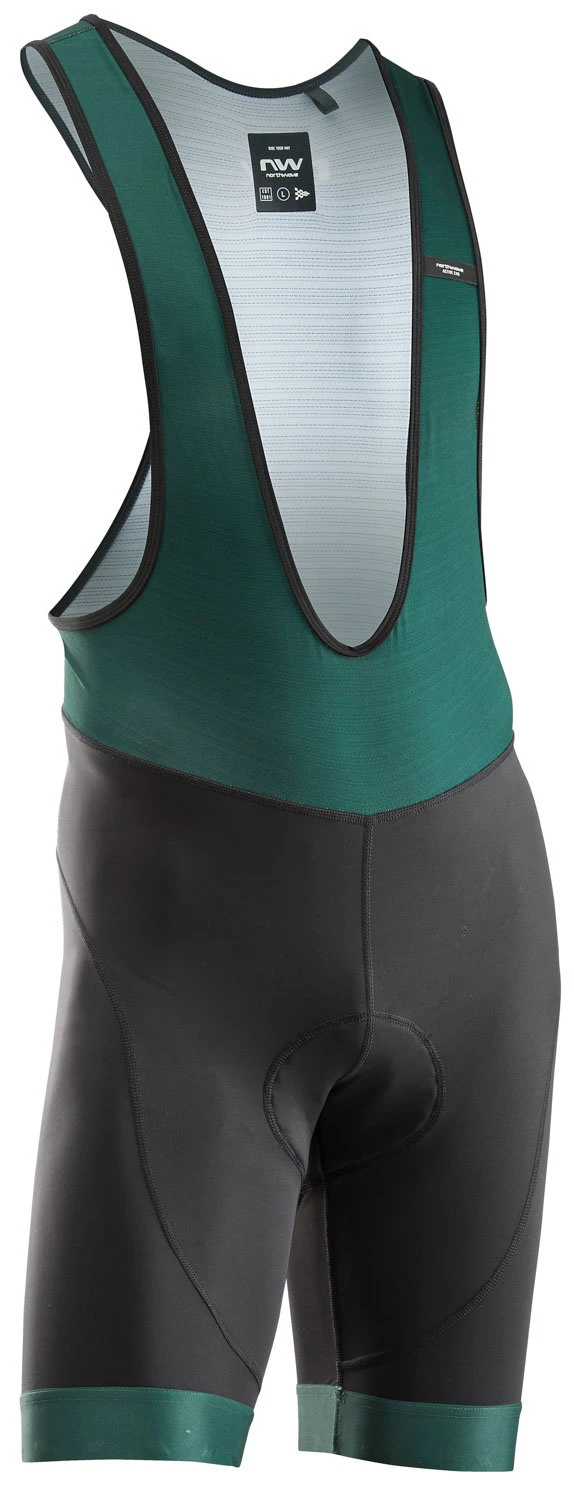 Pantaloni Northwave Active Evo Scurt XXL Cu Bretele, Negru/Verde Petrol - 205537