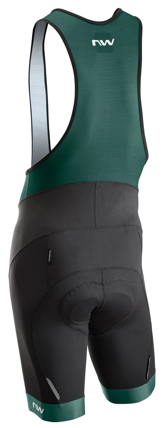 2. Pantaloni Northwave Active Evo Scurt XL Cu Bretele, Negru/Verde Petrol