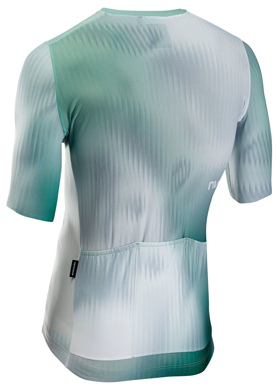 2. Tricou ciclism Northwave Blade scurt L alb/verdesalvie