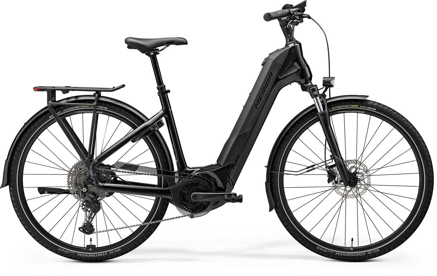 1. Merida eFloat City 600 Eq I2 S Metalnegru (Griarmă) - Bosch