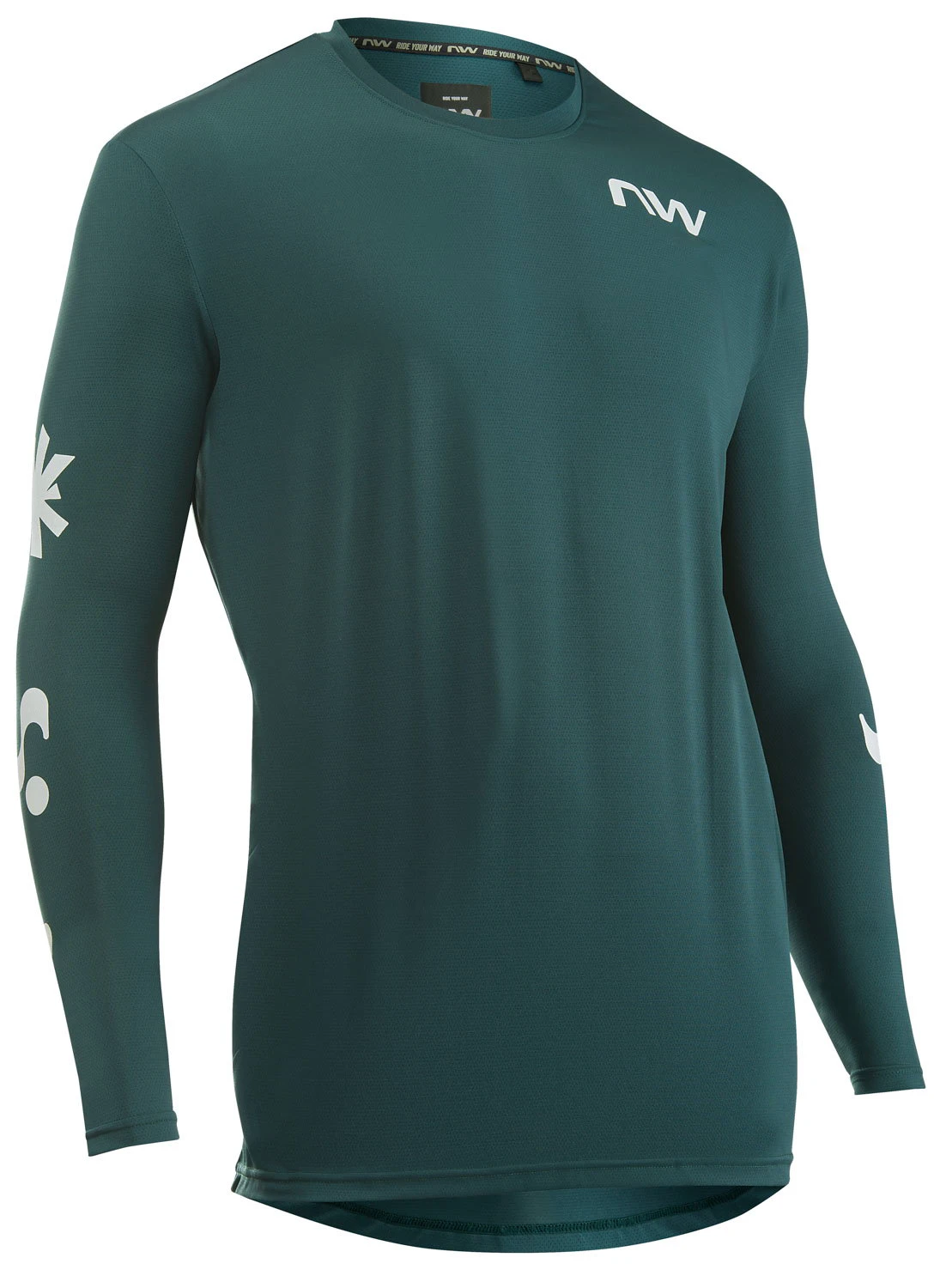 Tricou ciclism Northwave Xtrail 2 lung XL verde petrol/alb - 205779