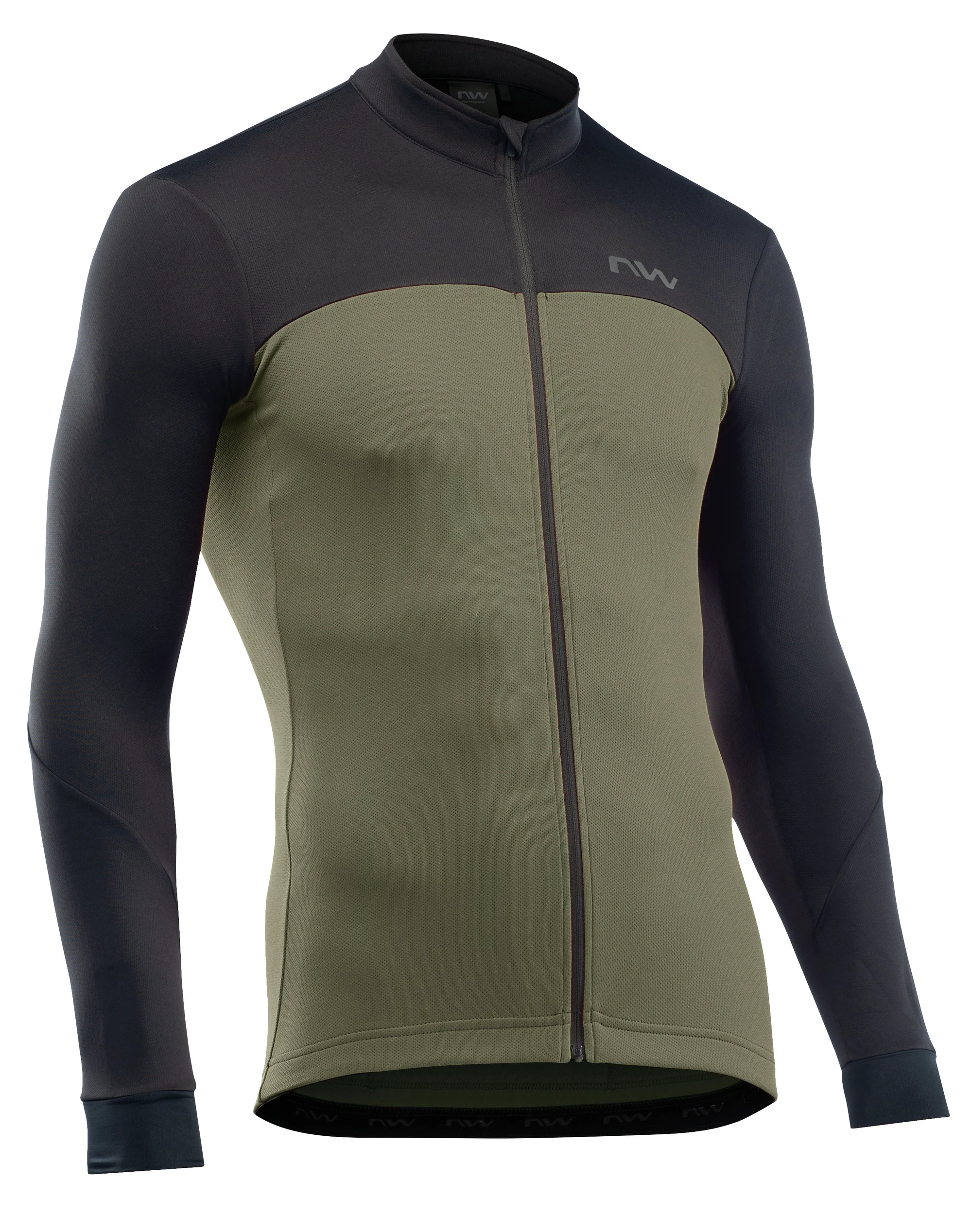 1. Tricou ciclism Northwave Force 2 lung L negru/verde
