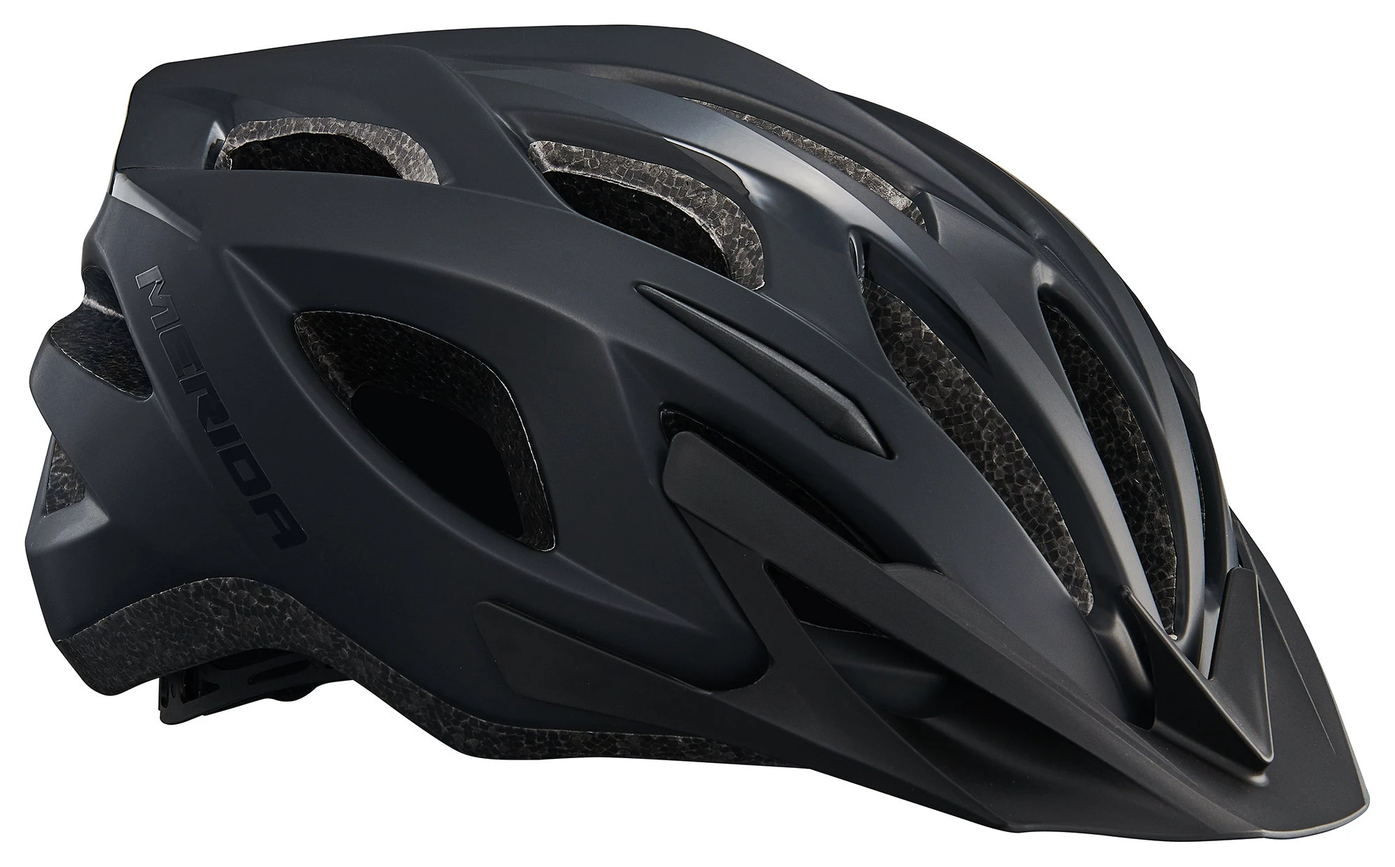 1. Cască Merida Charger M mat / lucios negru (53-58cm) - 21 fante - 8766