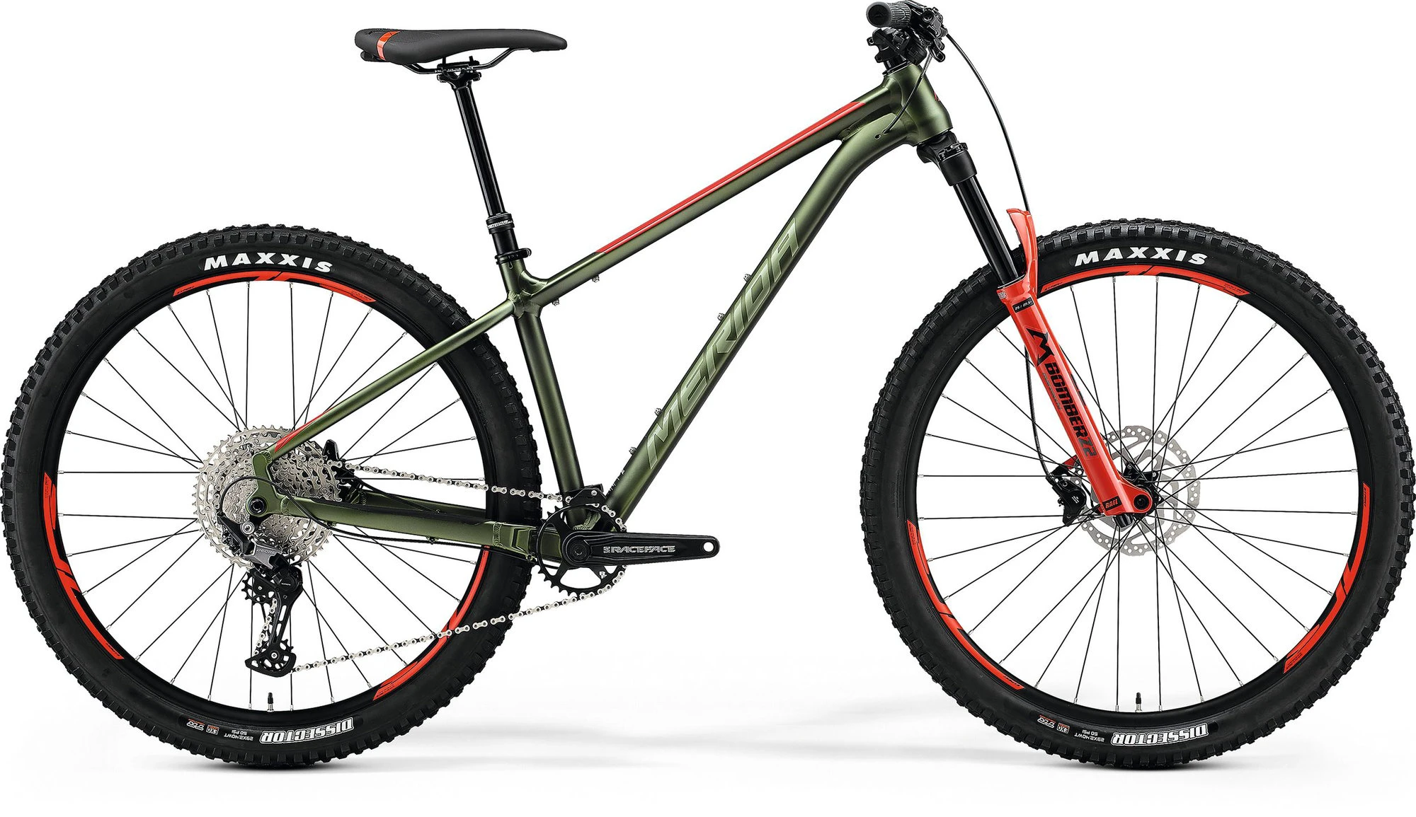 1. Cadru Merida Big.Trail 600 XL(18) Mat Verde (Roșu/Argintiu-Verde)