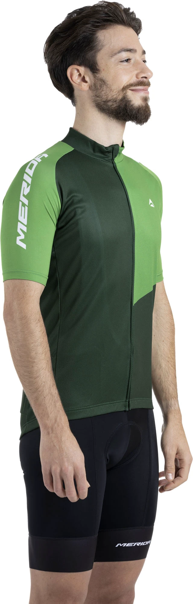 3. Tricou ciclism Merida Razor 255 scurt S verde fermoar lung