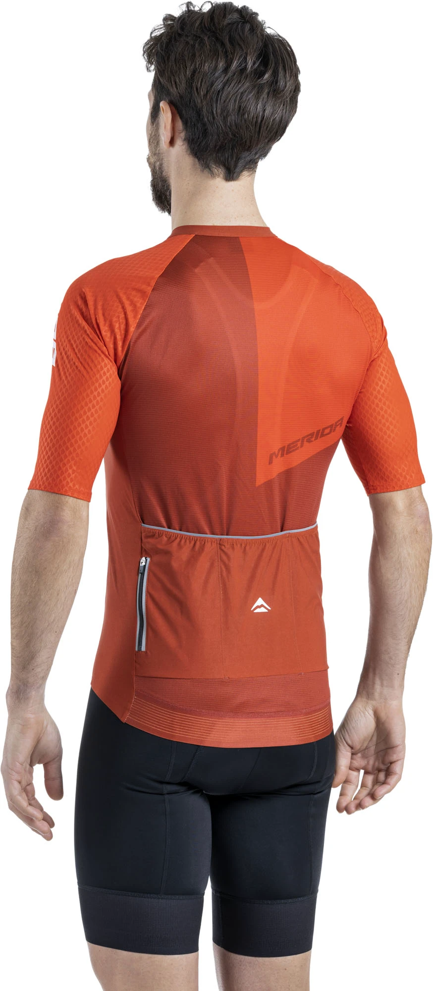 3. Tricou ciclism Merida Razor 255 scurt M roșu fermoar lung