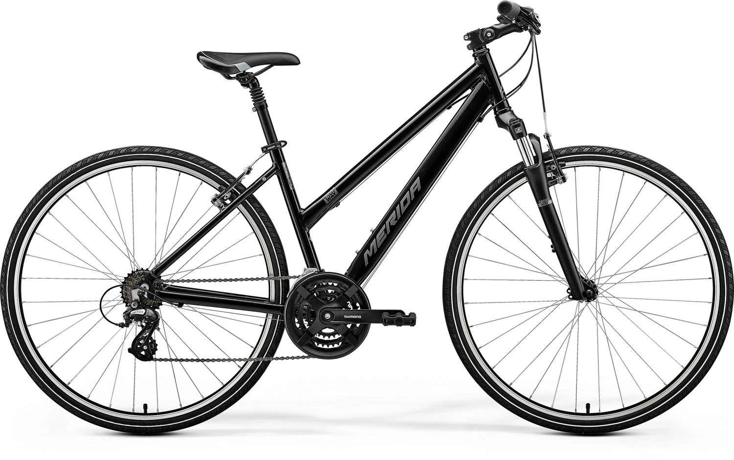 1. Merida Crossway 10-V Se I1 Damă Negru (Argintiu)