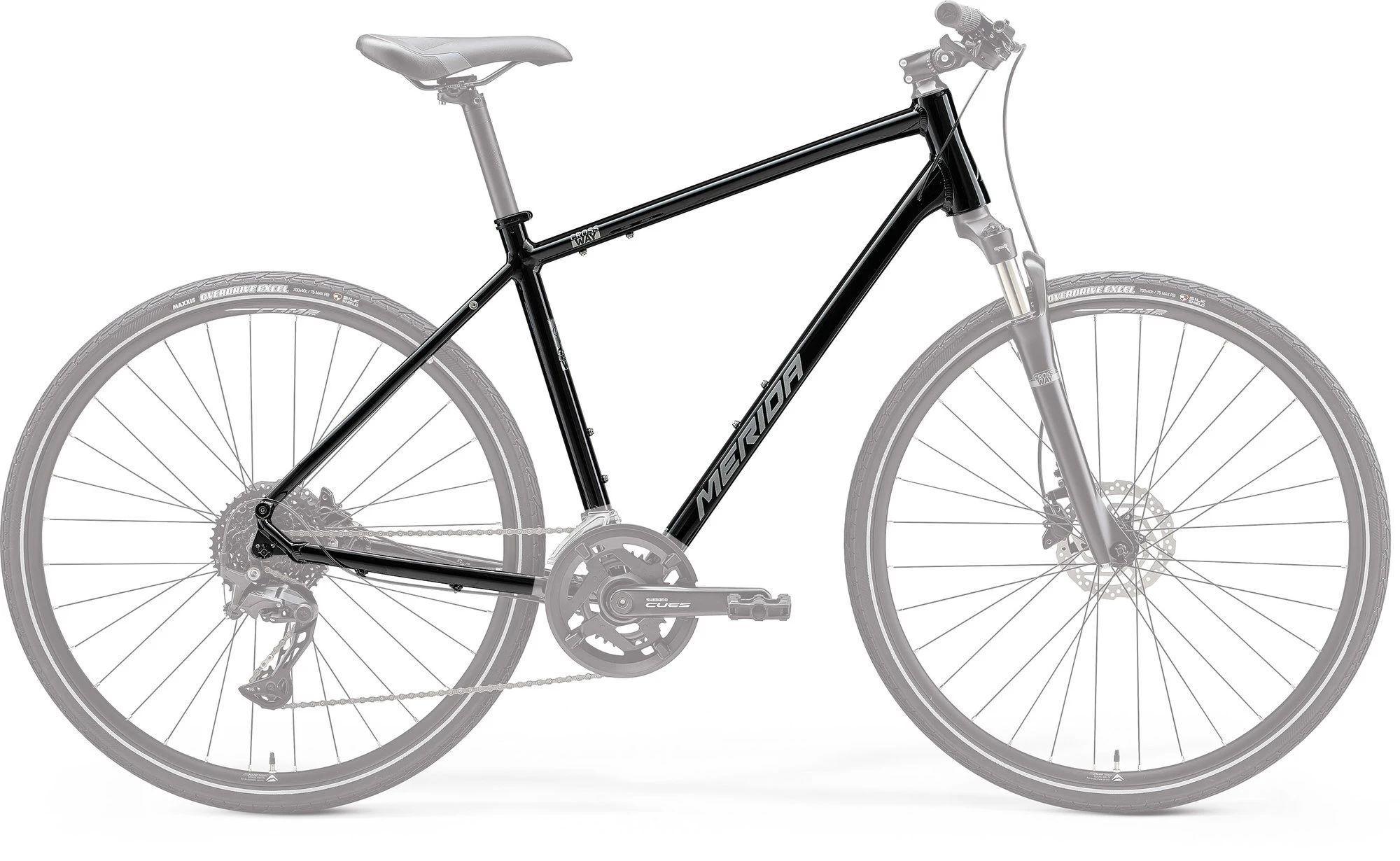 1. Cadru Merida Crossway 300 Iii2 Lucios Negru (Argintiu)