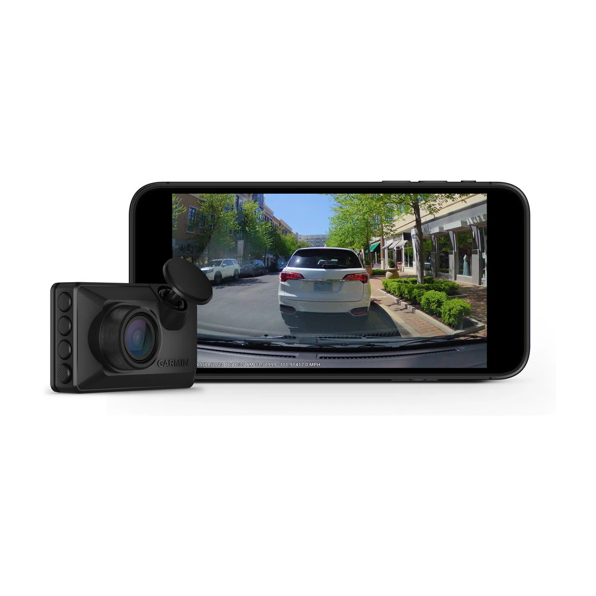 4. Garmin Dash Cam X110 | Camera de bord 1080p cu un câmp vizual de 140 de grade și polarizator Clarity încorporat