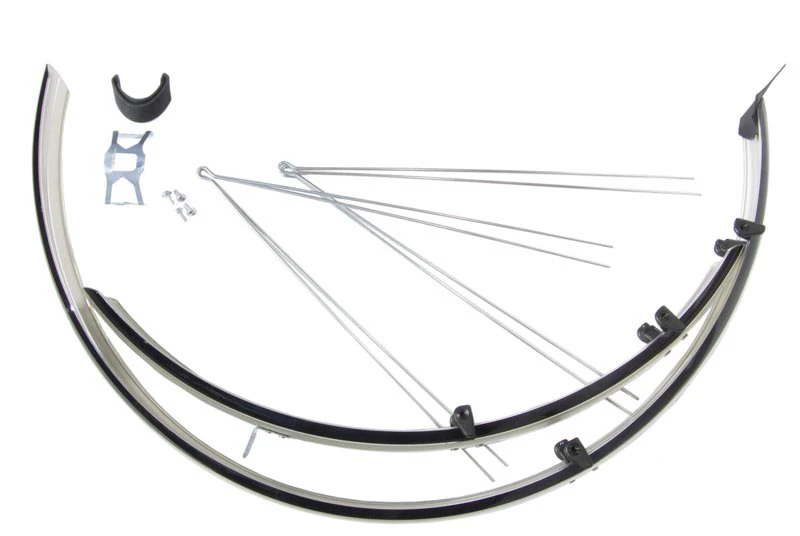 1. Apărător noroi Bikefun Mtb alu-plastic negru-argintiu-negru - Or58B-S-B
