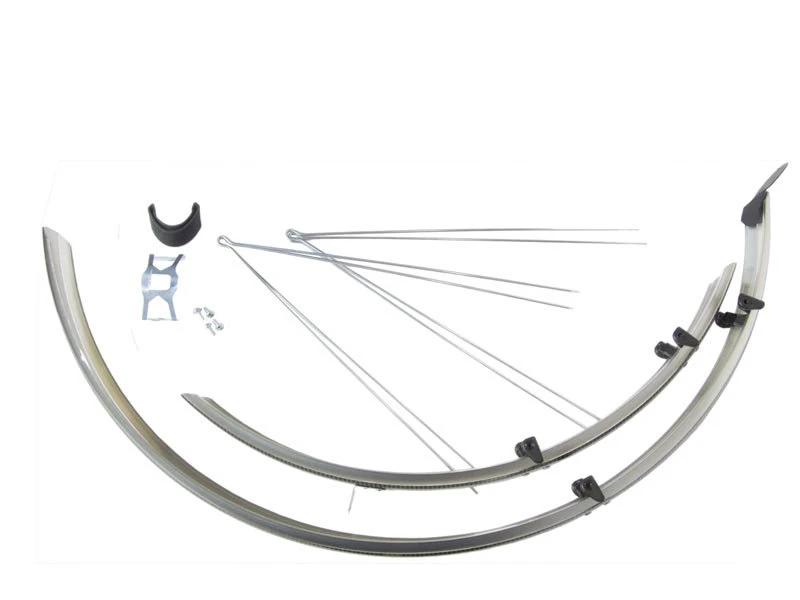 1. Apărător noroi Bikefun Mtb alu-plastic negru-argintiu-negru - Or58S-C-S
