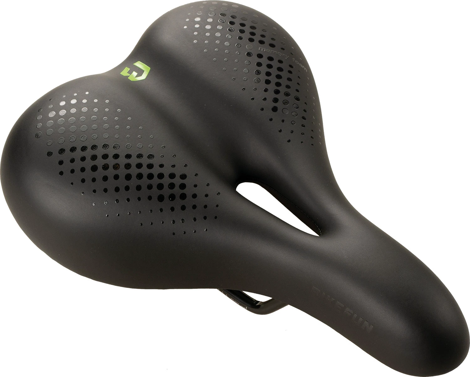 1. Șa Bikefun Ravenna Comfort trekking negru Memory Foam - D391Mf