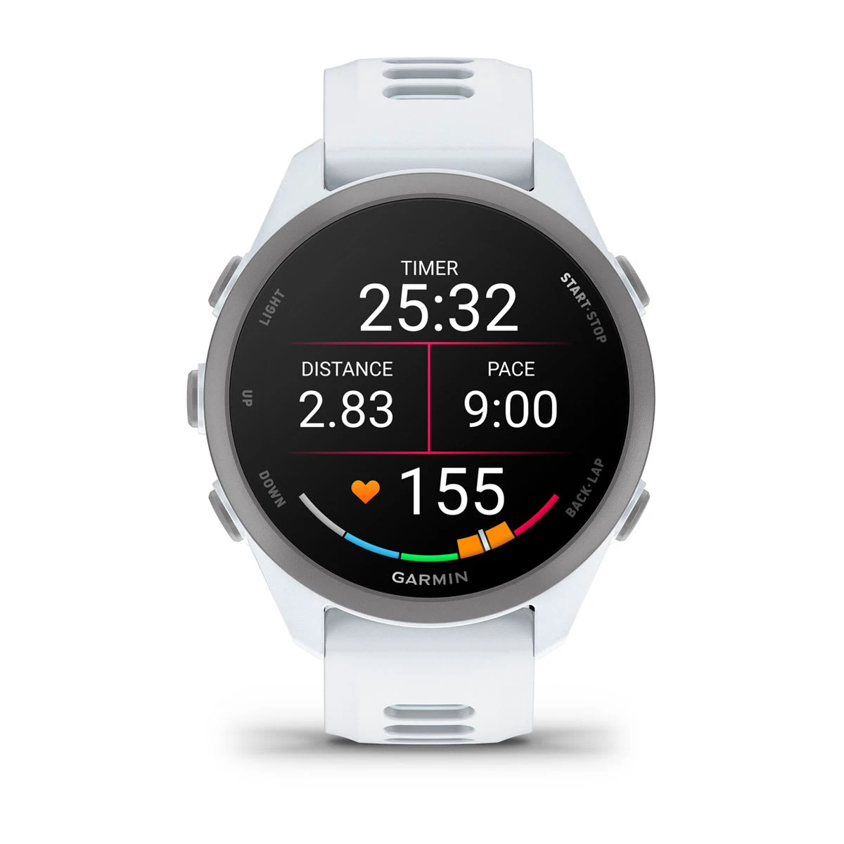 6. Garmin Forerunner 170 - Smartwatch Alergare cu GPS - alb