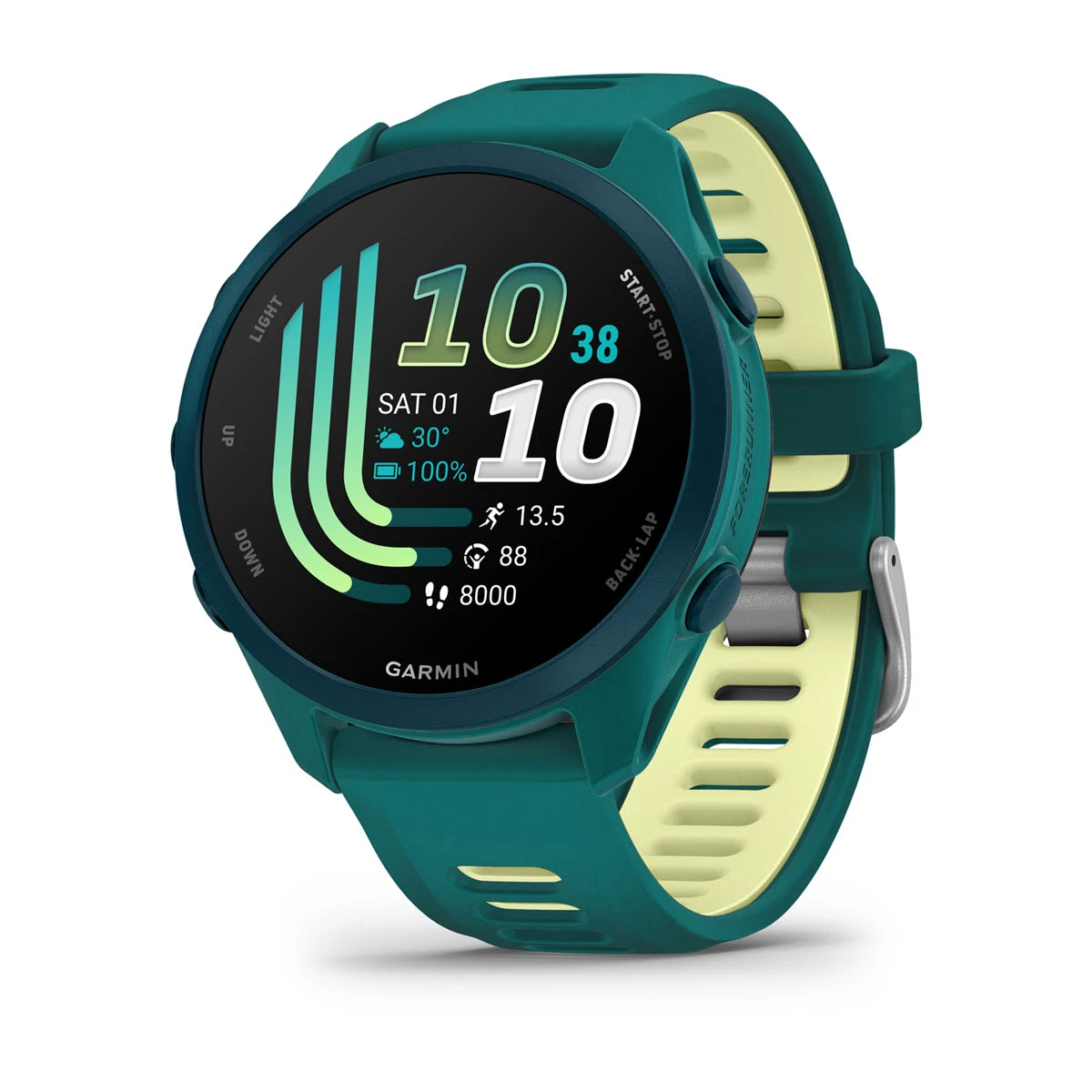 1. Garmin Forerunner 170 Music - Smartwatch Alergare cu GPS - verde