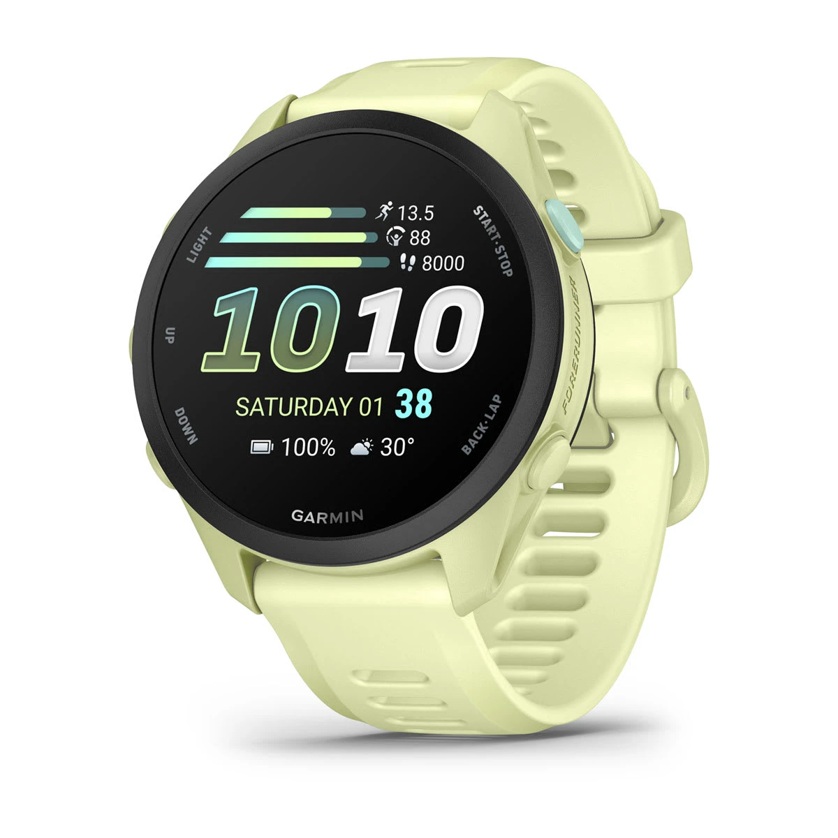 1. Garmin Forerunner 70 Ceas Alergare GPS | Autonomie 13 Zile - galben citron