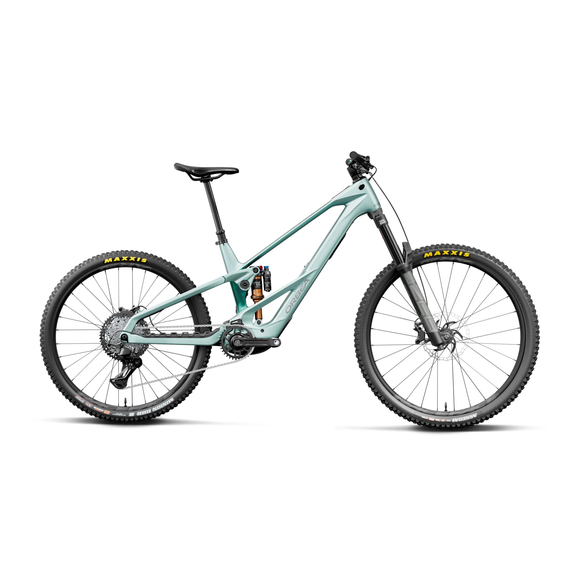 Orbea WILD LT M20 Mullet Avinox M2S (2027) - bicicletă electrică eMTB Enduro - Smooth Silver (Matt) - Escape Green C. View (Gloss) - 224748