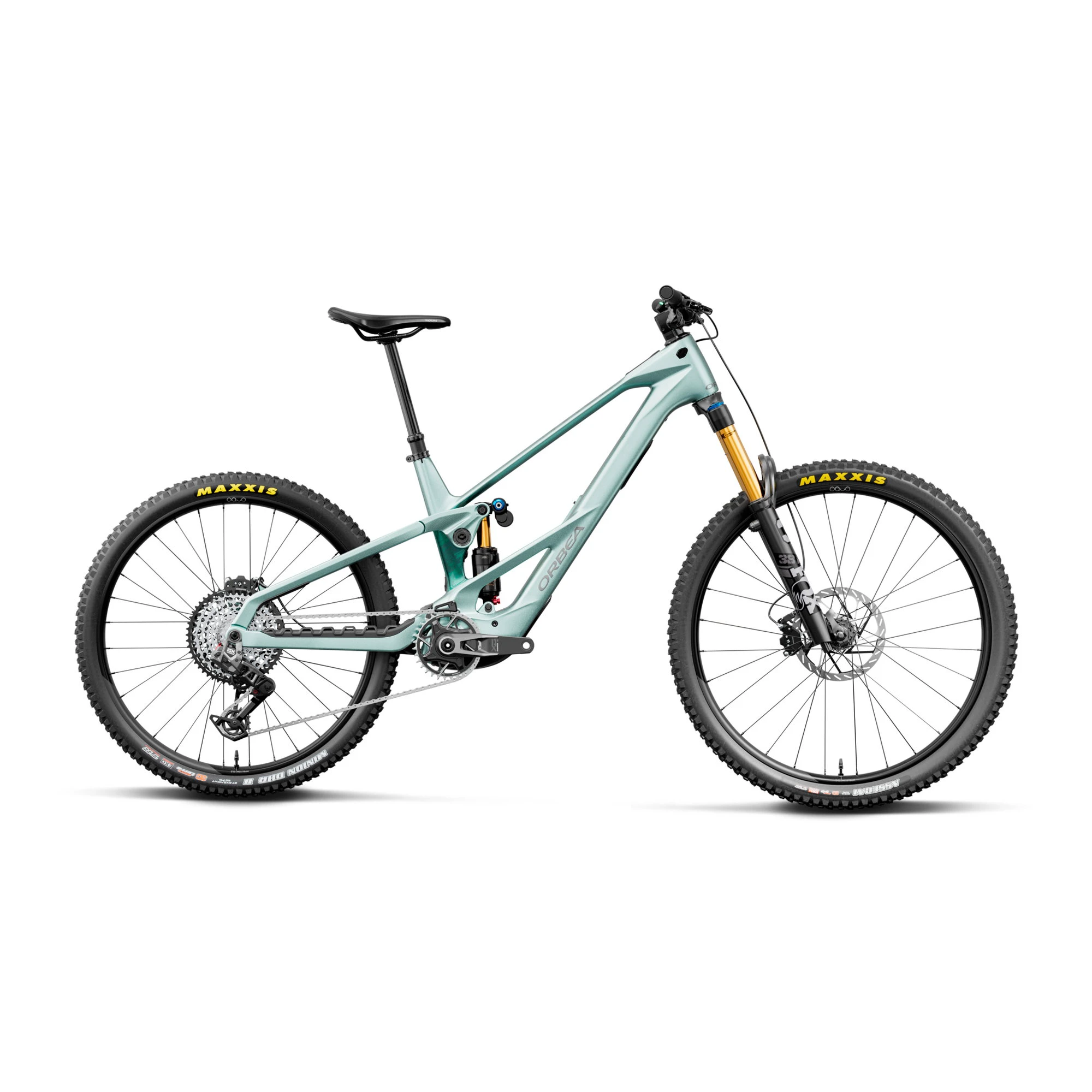 Orbea WILD LT M-TEAM RS Mullet Avinox M2S (2027) - bicicletă electrică eMTB Enduro - Smooth Silver (Matt) - Escape Green C. View (Gloss) - 224772