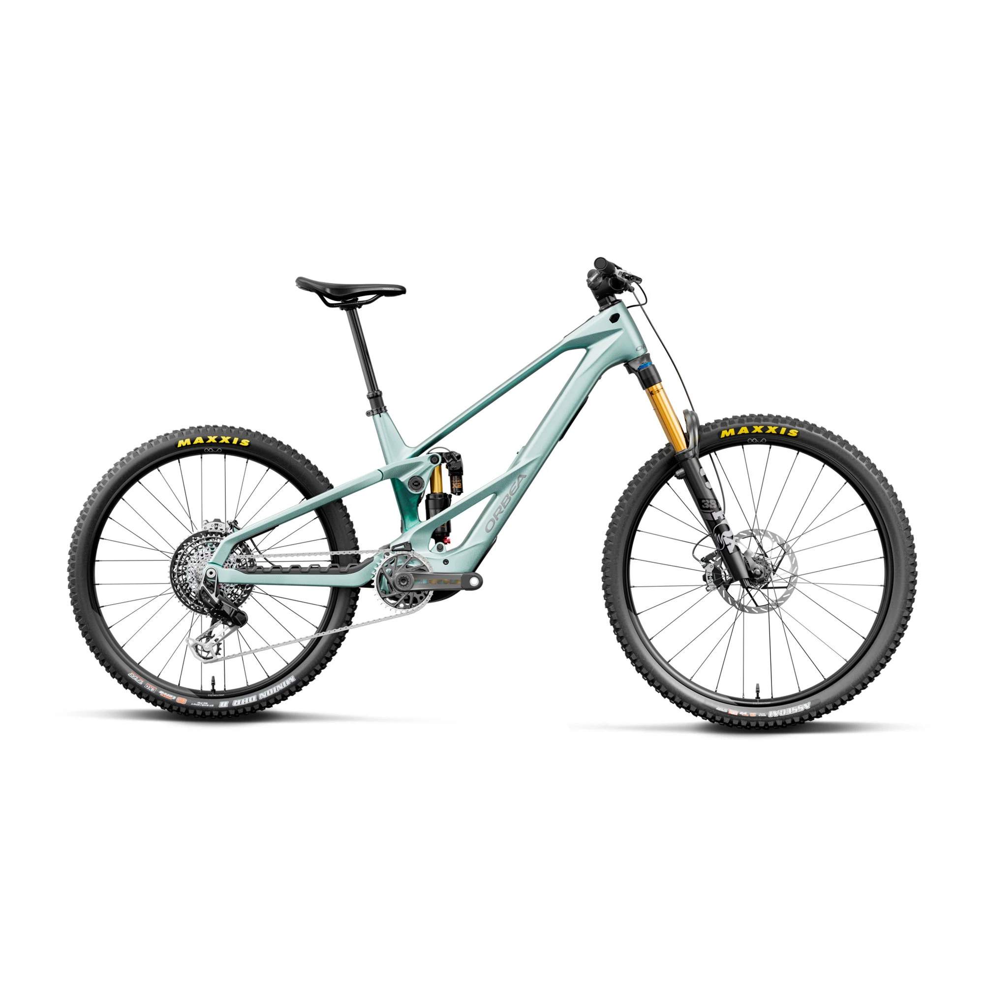 Orbea WILD LT M-LTD RS Mullet Avinox M2S (2027) - bicicletă electrică eMTB Enduro - Smooth Silver (Matt) - Escape Green C. View (Gloss) - 224783