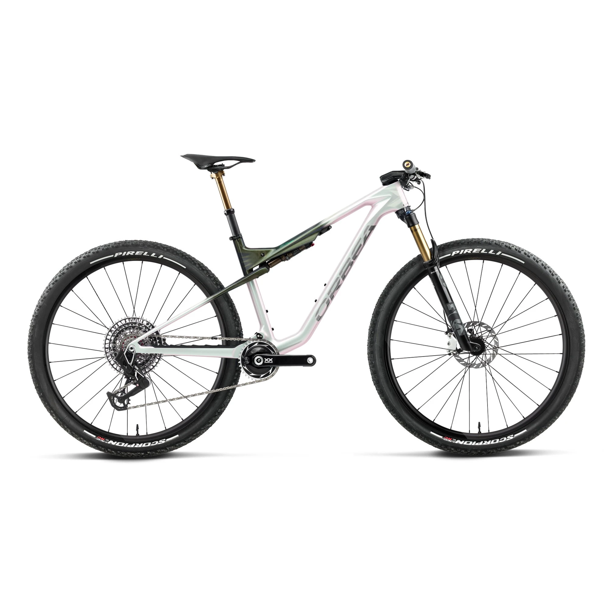 Orbea OIZ M-LTD (2027) - bicicletă MTB XC full suspension - Iris White - Seaweed Carbon View (Gloss) - 224897