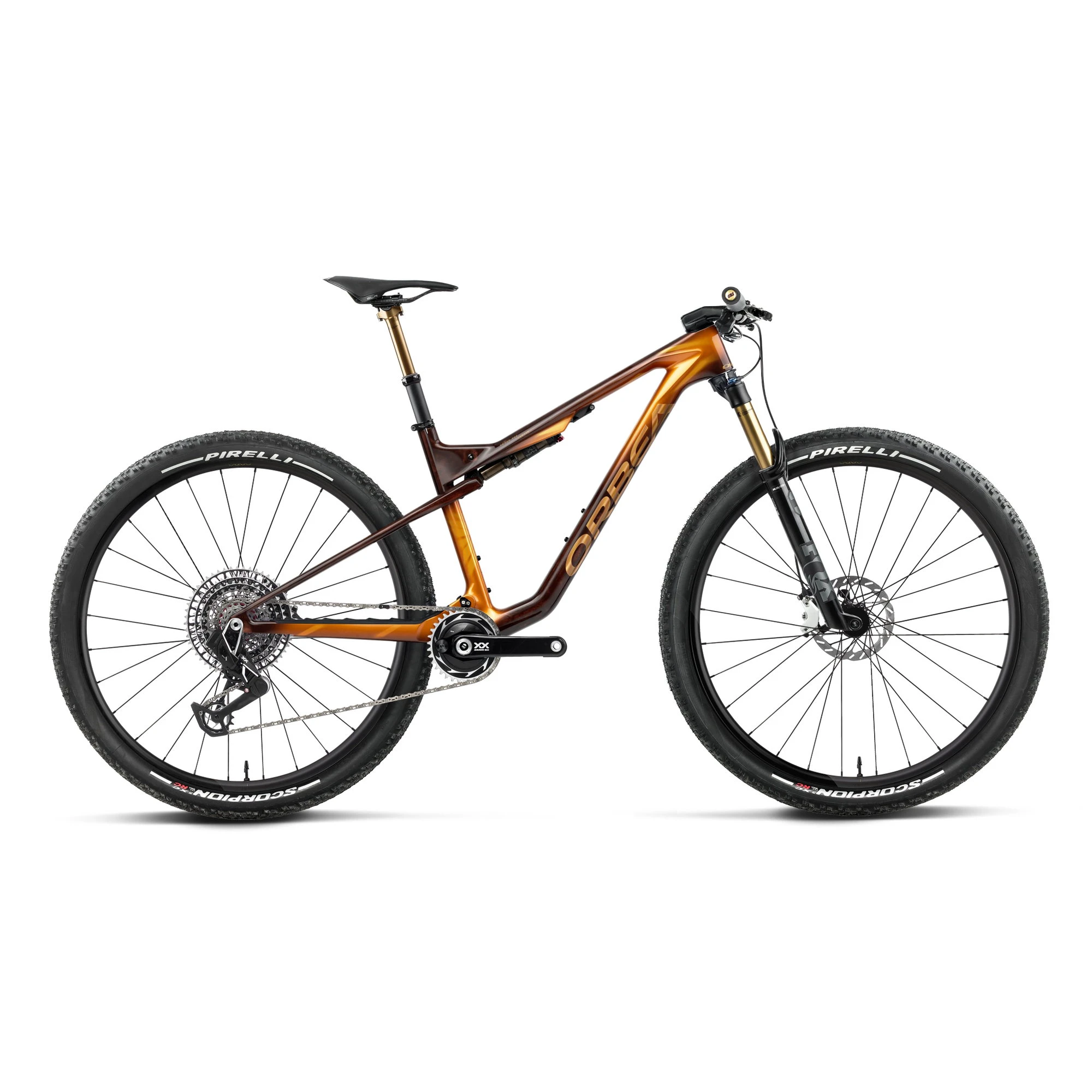 Orbea OIZ M-LTD (2027) - bicicletă MTB XC full suspension - Caramel Carbon View - Leo Orange (Gloss) - 224898