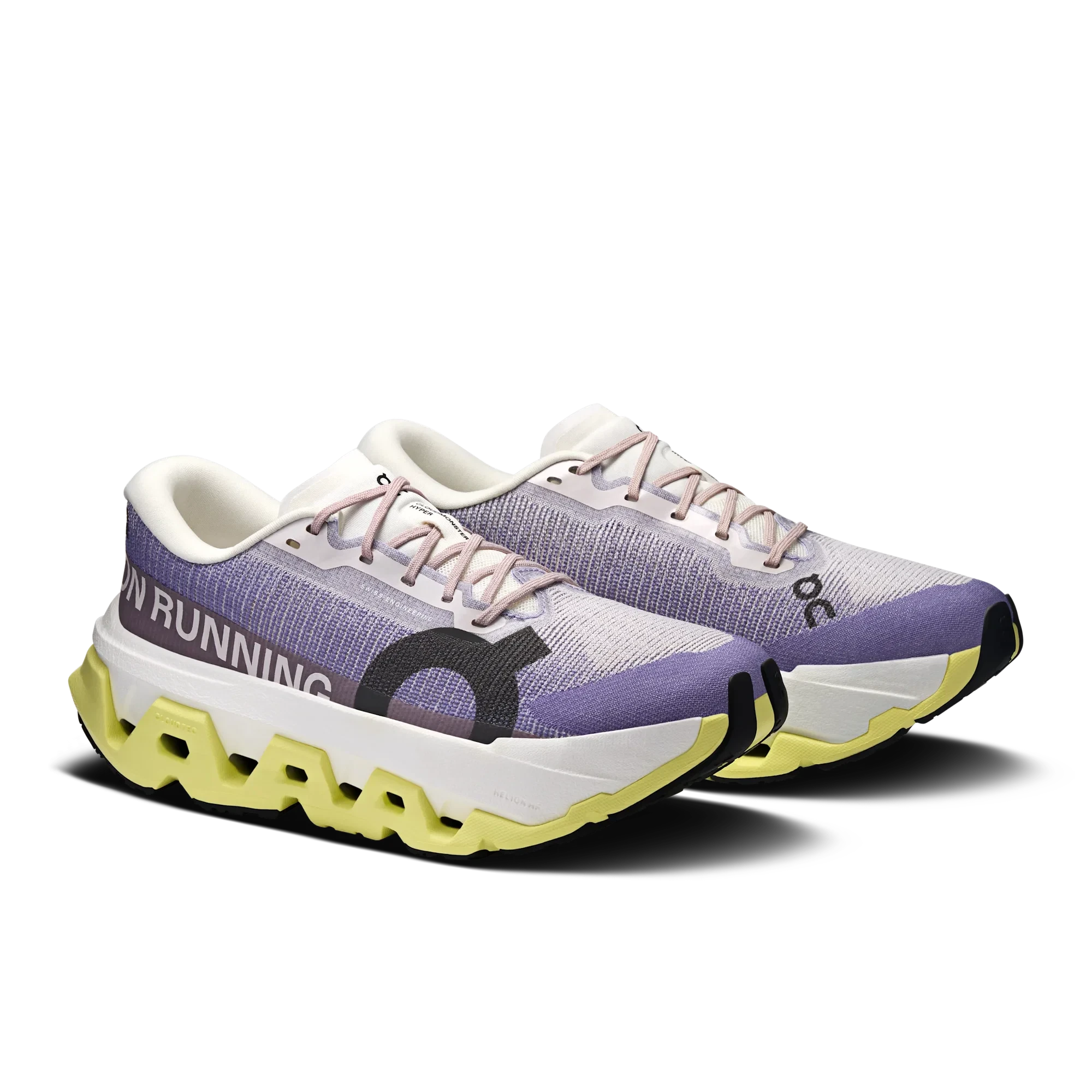 6. Pantofi alergare On Cloudmonster 3 Hyper W - lila/galben | super trainer