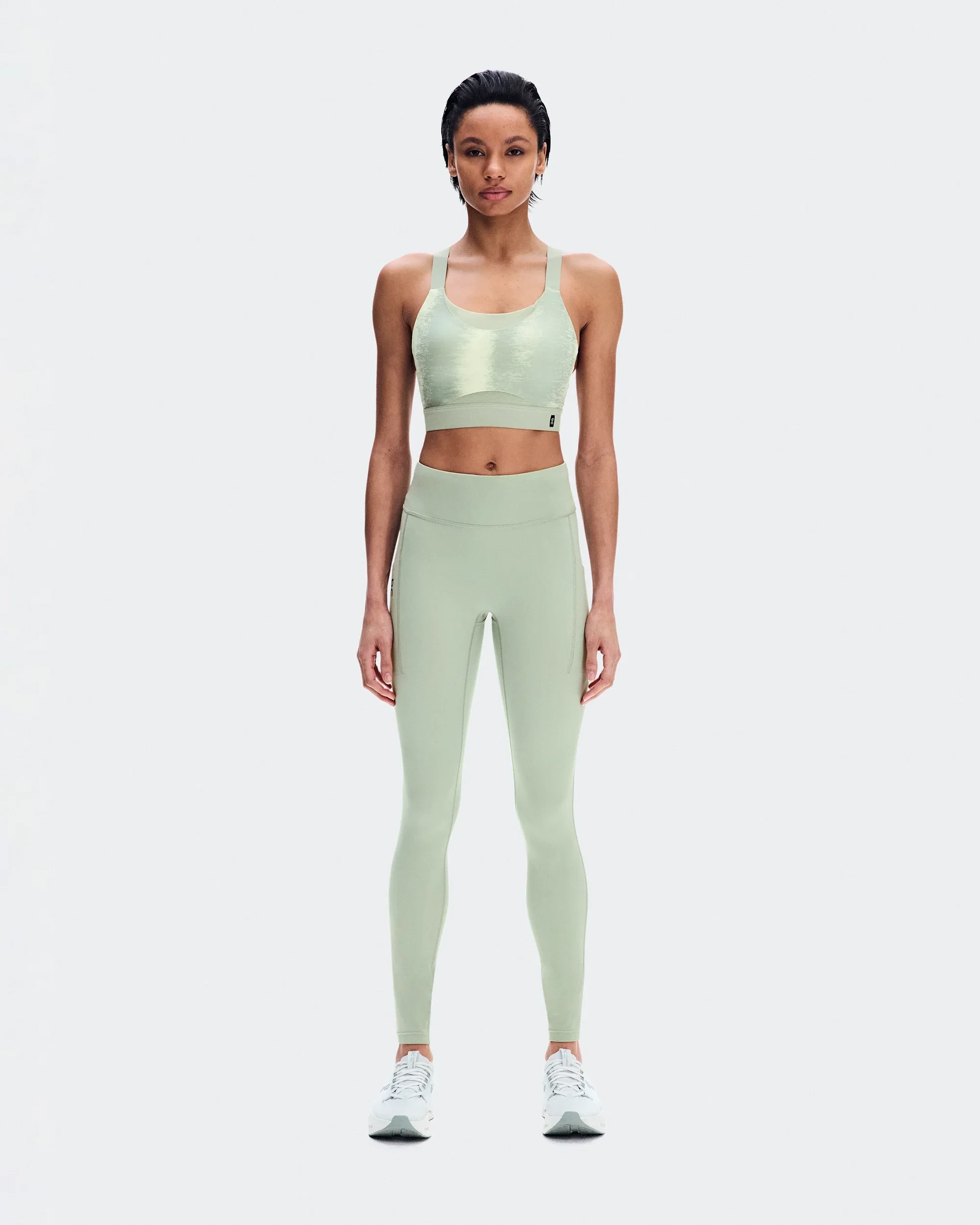 Bustieră alergare On Performance Bra Terra W - verde Seedling | Tin | suport mediu - 225049