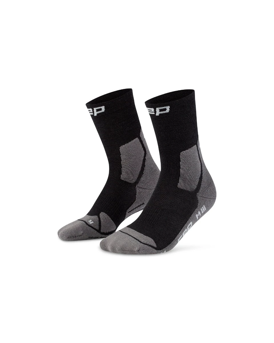 3. Șosete compresie hiking CEP Hiking Light Cushion Mid Cut W - negru/gri